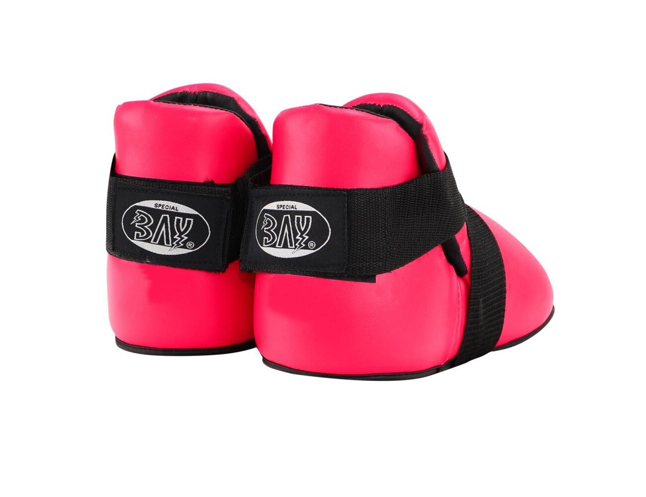 BAY-Sports Fußschutz Superkick Fußschützer Kickboxen pink rosa Safety Kampfsport Kick-Boxen (Pink, schützt Spann sowie Fersenbereich), zuverlässiger Schutz, auffälliges modernes Design, Kunstleder