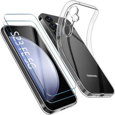 MSM Handyhülle Hülle + 2X Schutzglas für Samsung Galaxy S23 FE 5G Panzerfolie Full