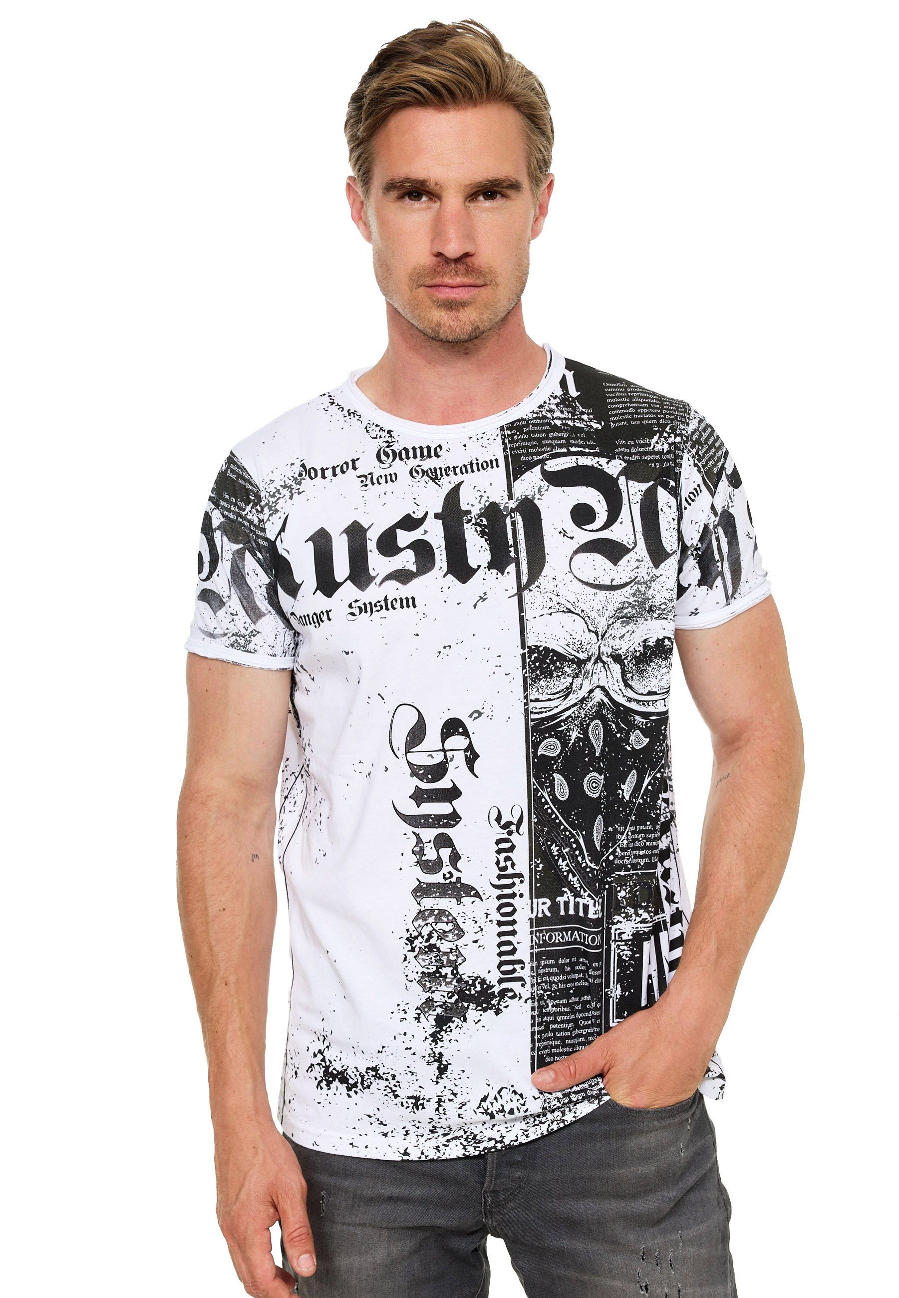 Rusty Neal T-Shirt mit Allover-Print im günstig online kaufen