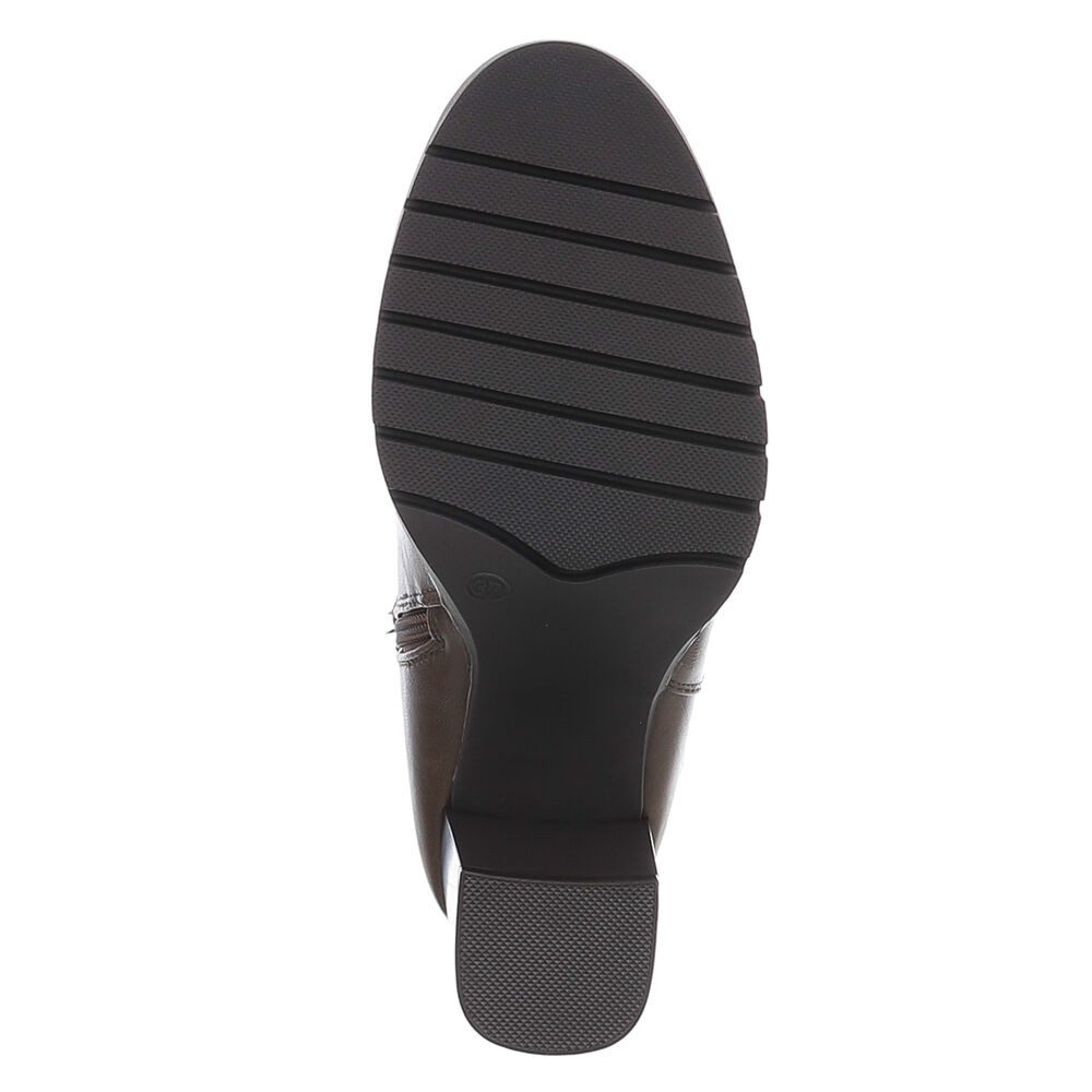 Ital-Design Elegante Absatzboots mit Riemchen und Schnallen High-Heel-Stiefelette (90514907) Blockabsatz Stiefeletten in Hellbraun