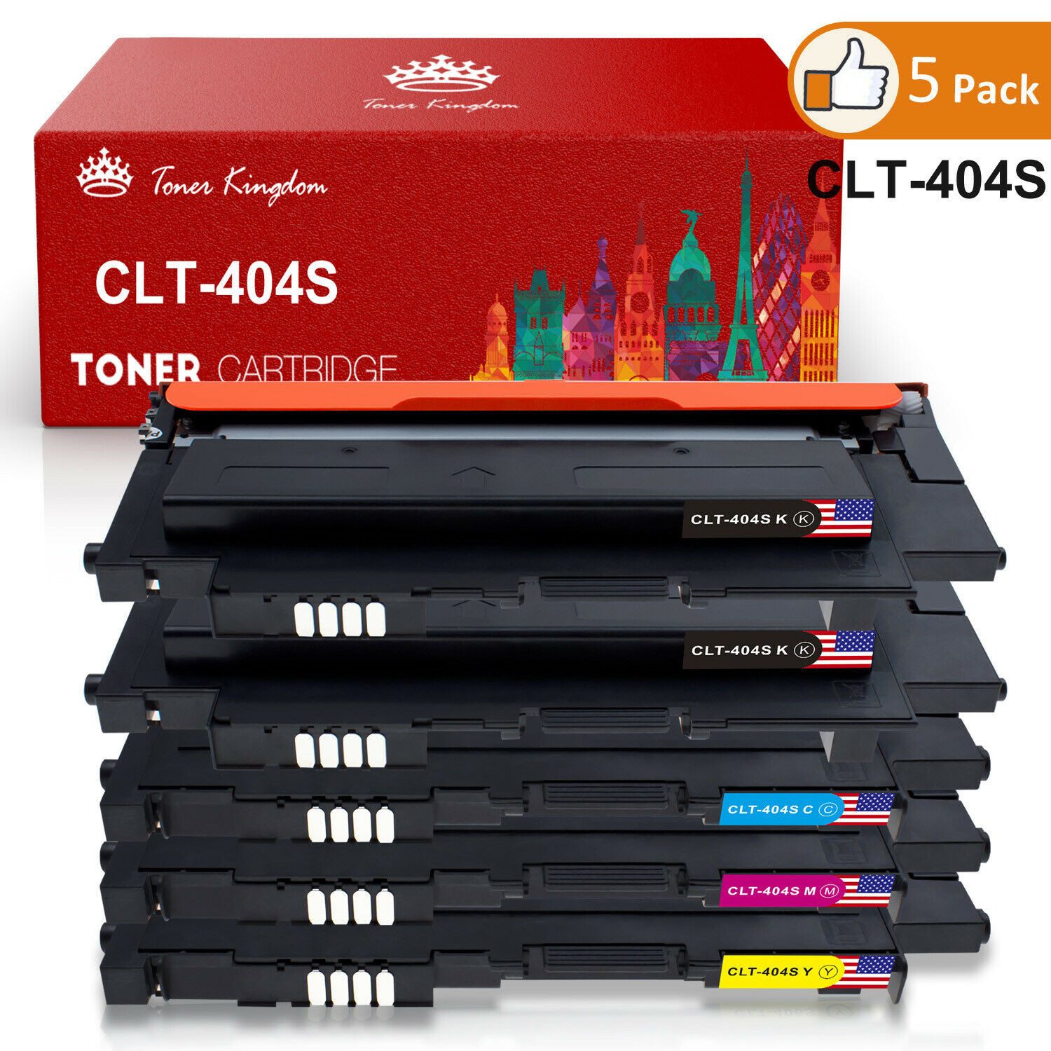 Toner Kingdom Tonerkartusche für Samsung CLT 404S Xpress C430 C430W C480W C480FW C480FN