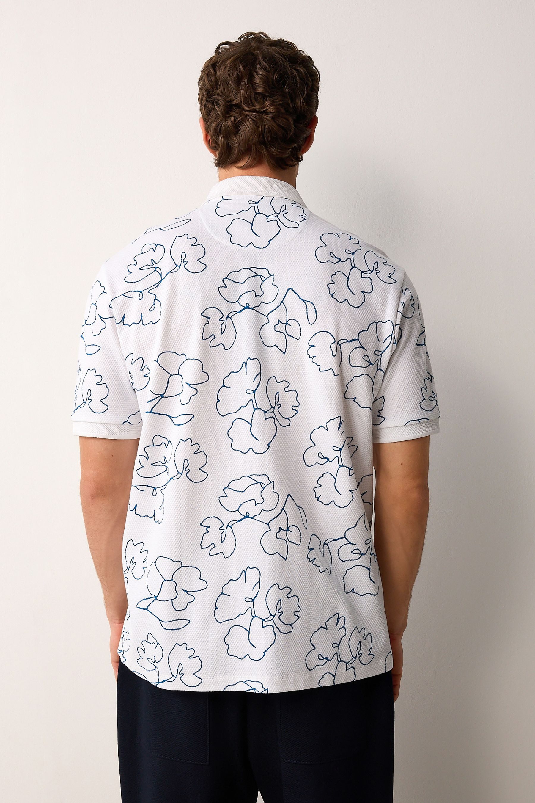 Next Poloshirt Polo-Shirt mit Geoprint (1-tlg) günstig online kaufen