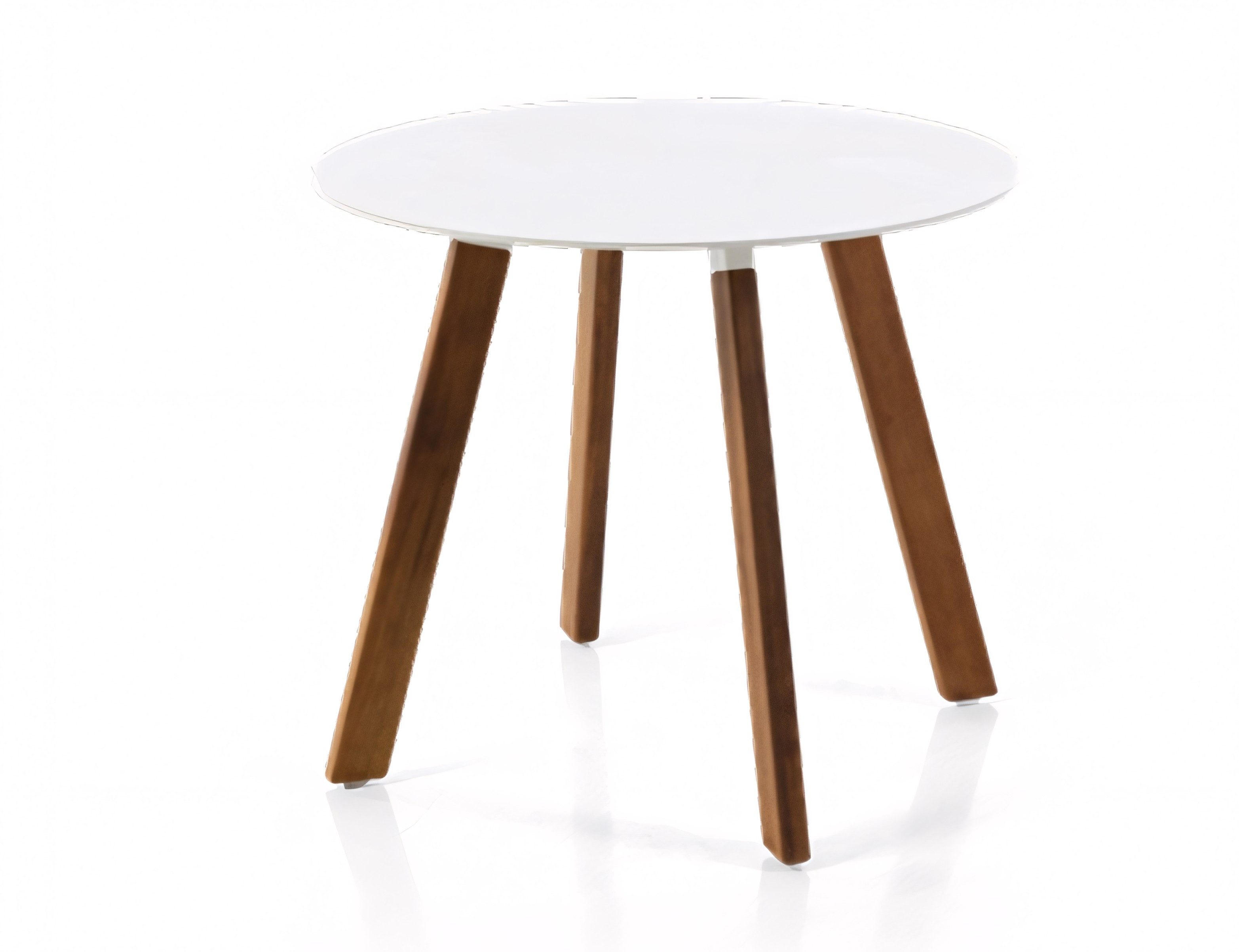 Xlmoebel Beistelltisch XLMOEBEL runder Holz Tisch in Weiß für moderne Interiors (Einzeltisch, 1-St., Beistelltisch), Made in Europa
