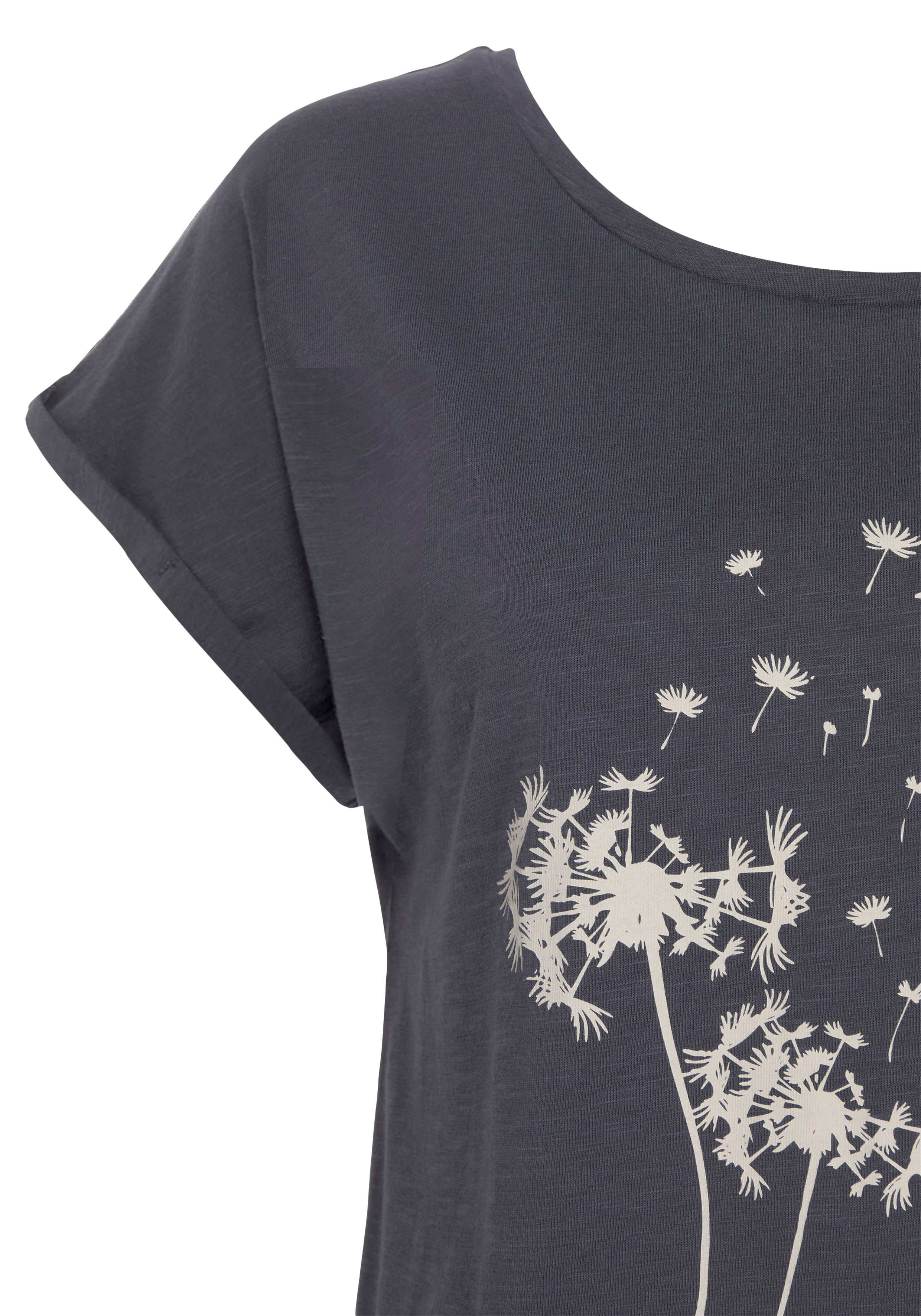 Vivance T-Shirt mit Frontdruck "Pusteblume" aus weicher Baumwoll-Qualität