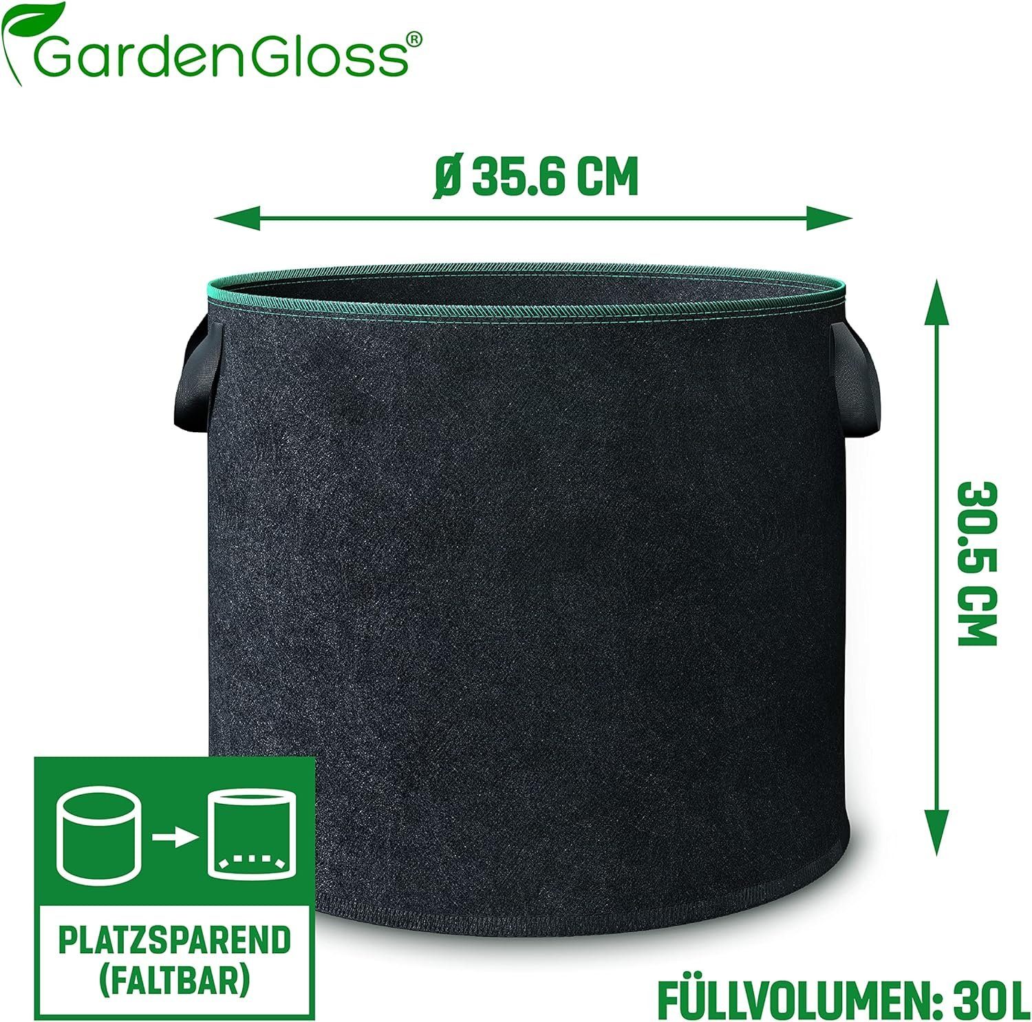 GardenGloss Pflanzkübel Pflanzsack aus Vliesstoff für günstig online kaufen