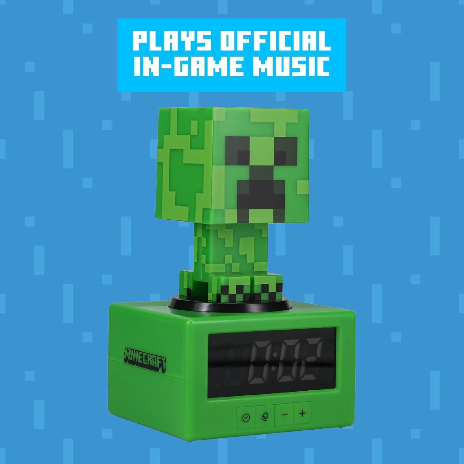 Paladone Kinderwecker Minecraft Creeper Wecker - Offiziell Lizenziertes Icon Nachtlicht spielt iconische In-Game Sounds – Bild 5 von 5