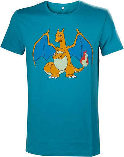 POKÉMON Print-Shirt Pokémon - Charizard Turquoise T-Shirt XL, XXL