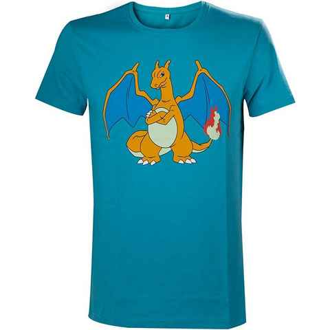 POKÉMON Print-Shirt Pokémon - Charizard Turquoise T-Shirt XL, XXL