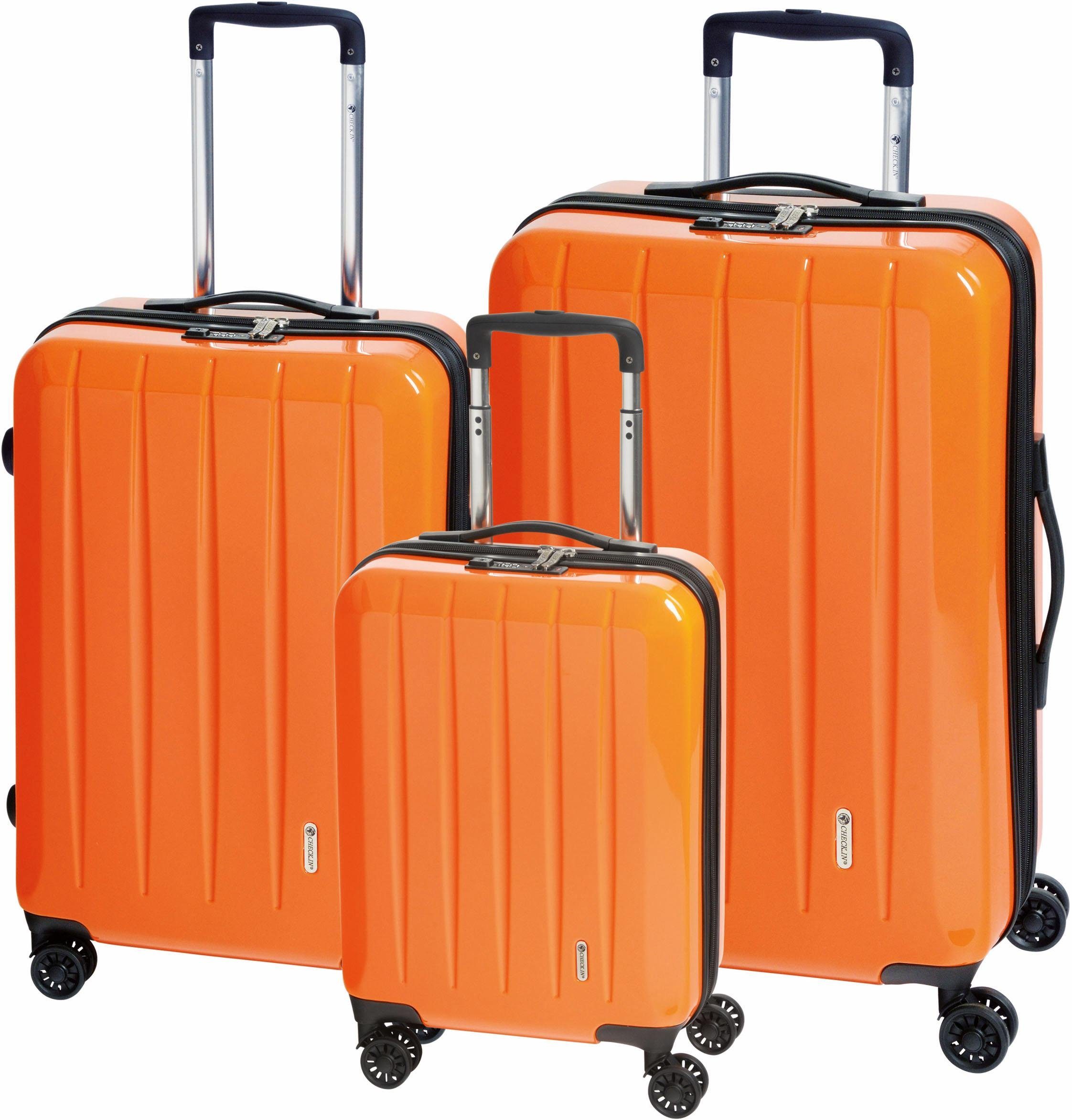 CHECK.IN® Trolleyset London 2.0, 4 Rollen, (Set, 3 tlg) Orange