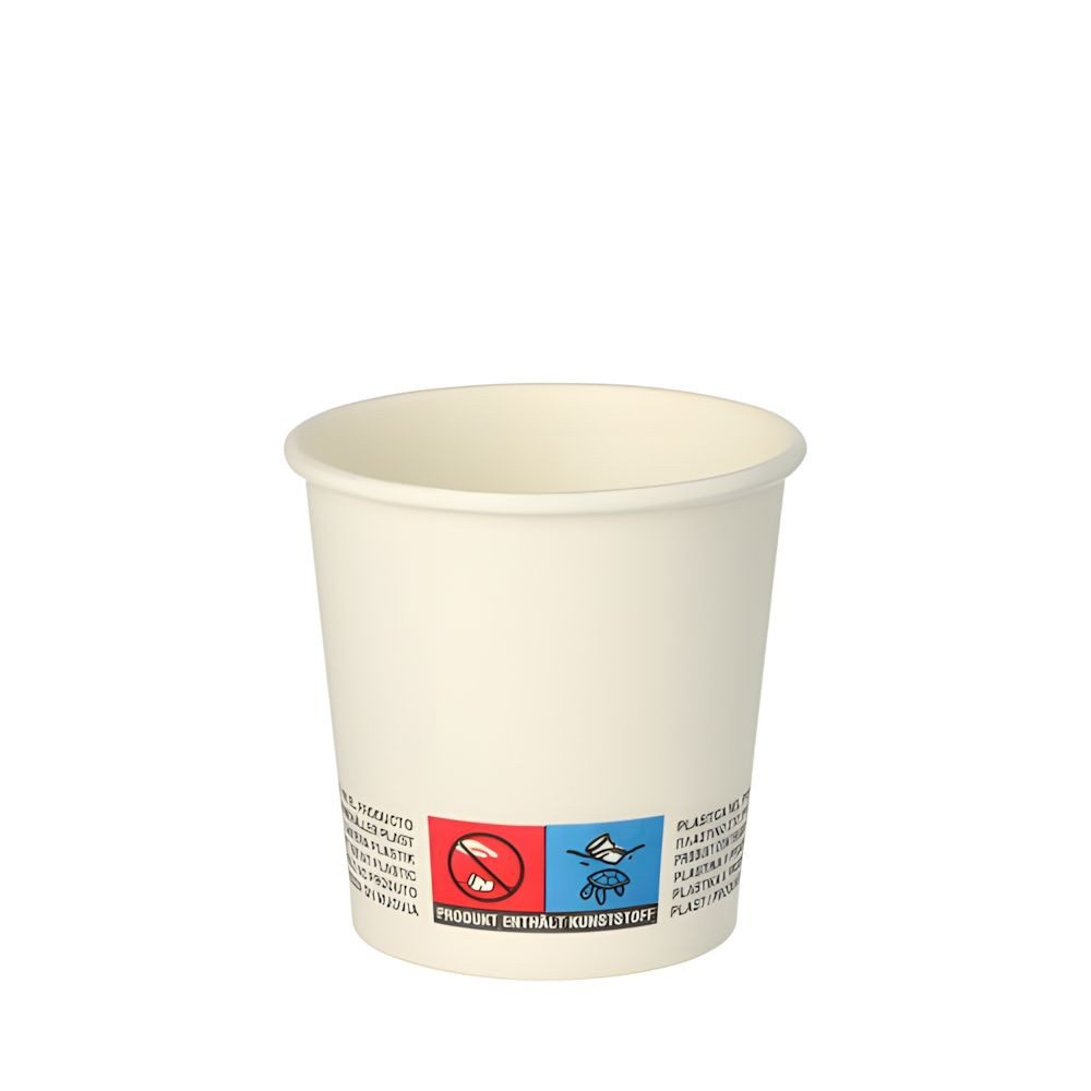 PAPSTAR Einwegbecher Trinkbecher, Pappe To Go 0,1 l Ø 6 cm, 6 cm weiss 1000 Stk, Pappe, beschichtet