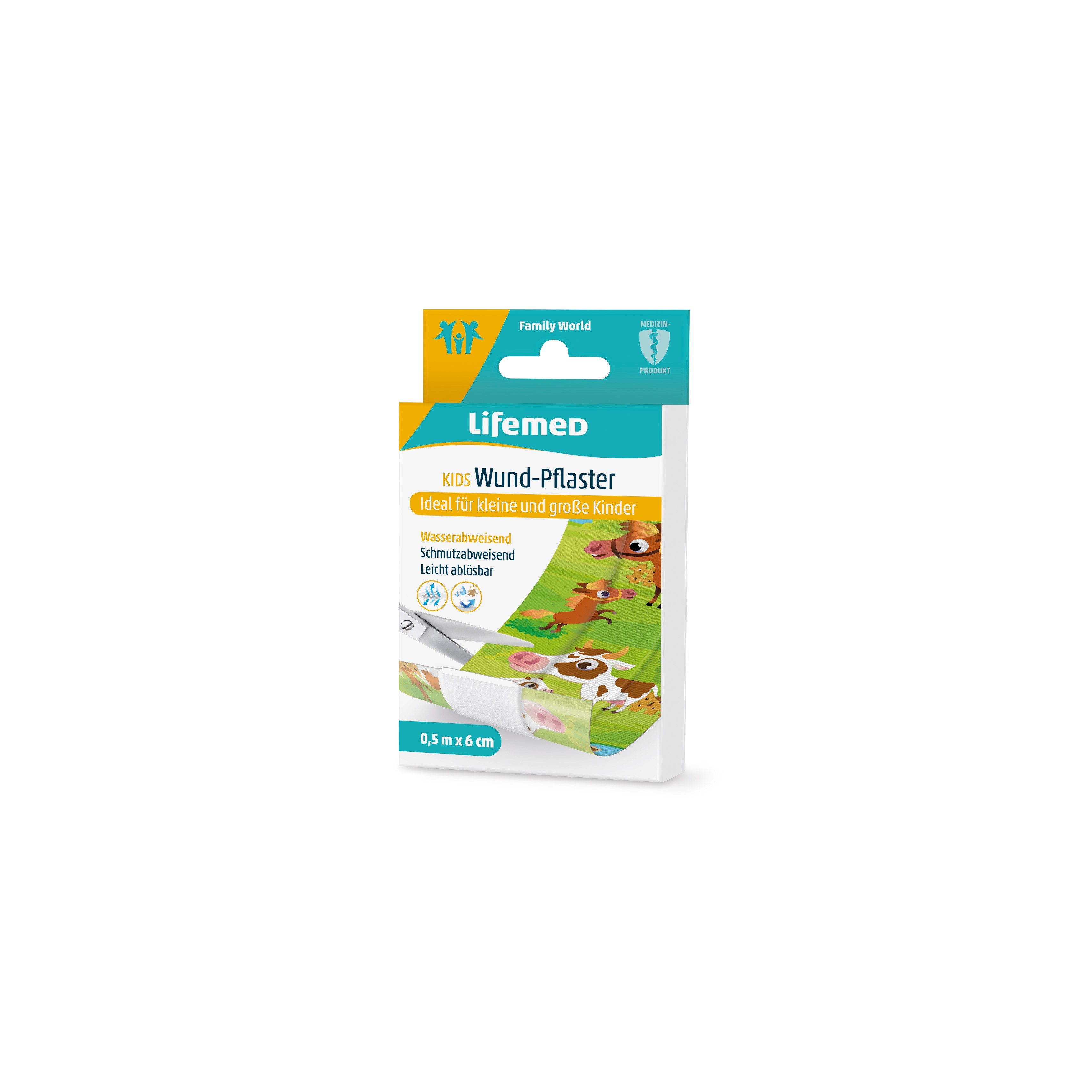 LifeMed Erste-Hilfe-Set Kinder Wund-Pflaster 50x6cm Farmtiere