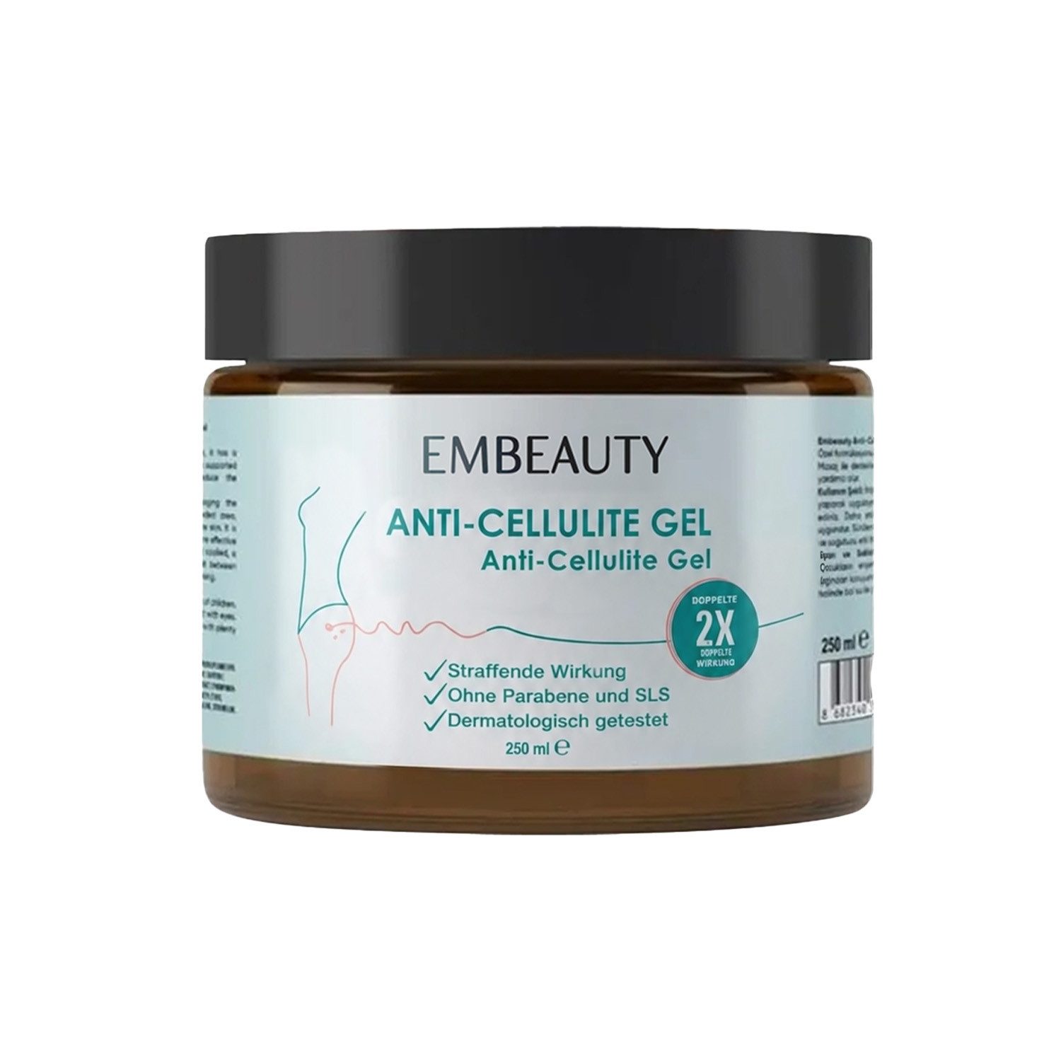 EMBEAUTY Straffungspflege Körperpflegegel – Für ein glattes & gepflegtes Hautgefühl, 250 ml, 100 % vegan Ideal für die tägliche Körperpflege.