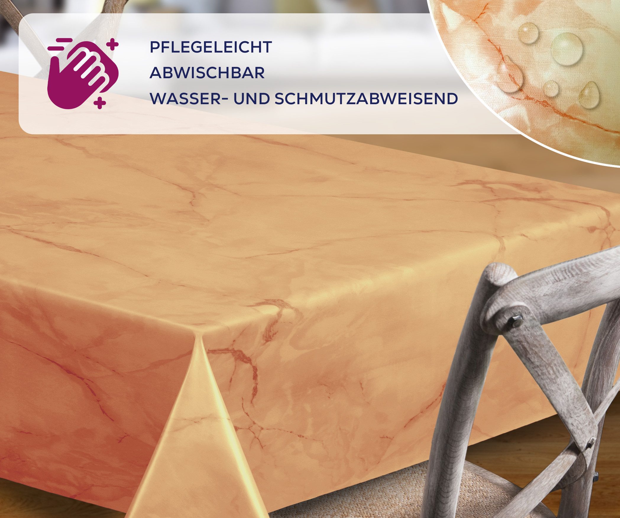 Beautex Tischdecke Wachstuchtischdecke abwischbar, Gartentischdecke Marmors günstig online kaufen