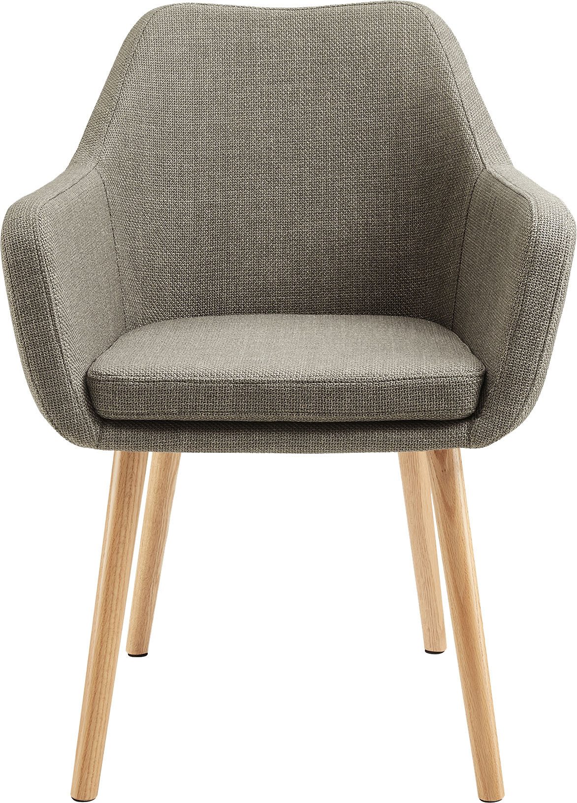 SalesFever Armlehnstuhl Komfortabler Esszimmerstuhl mit Stil, Stuhlbeine aus massivem Eichenholz