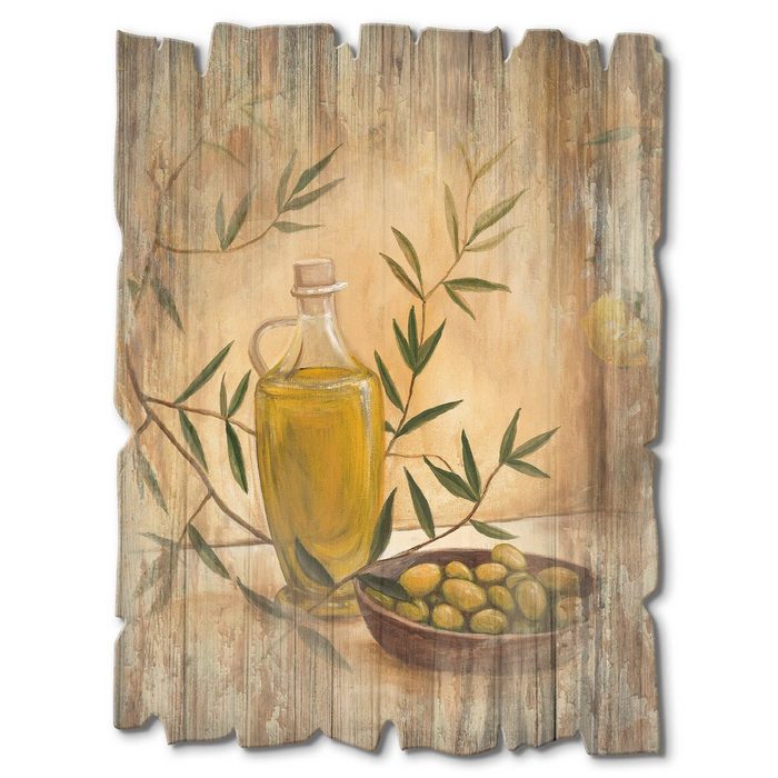 Artland Holzbild Oliven und Zitronen Arrangements (1 St)