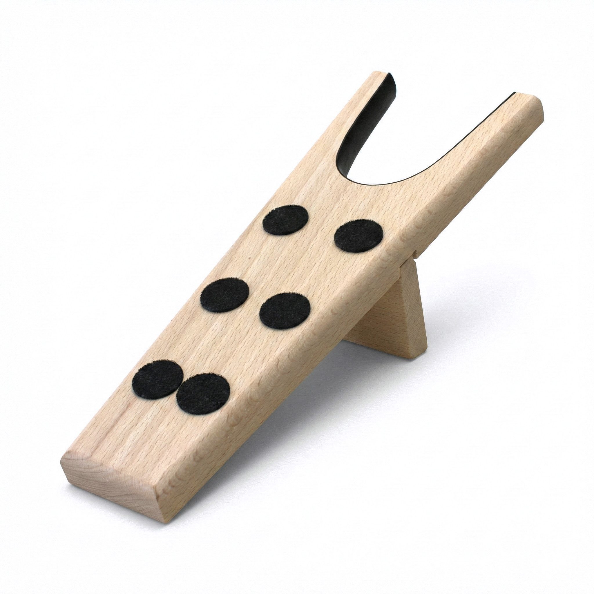 Langlauf Schuhbedarf Stiefelknecht Stiefelknecht aus Buchenholz mit 6 Anti-Rutschnoppen, 1