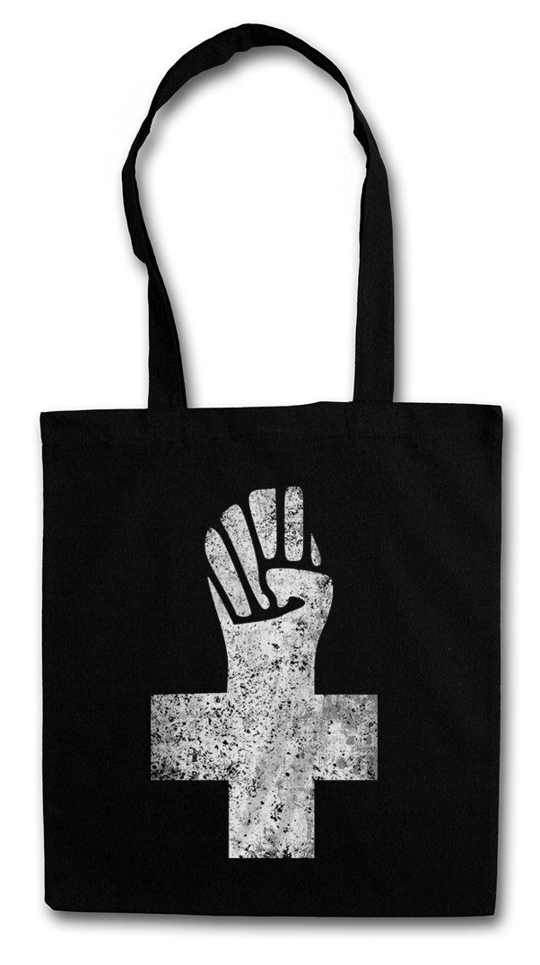 Beuteltasche Anarchist Cross Stofftasche Anarchy Kreus Logo Symbol Anarchie Punk