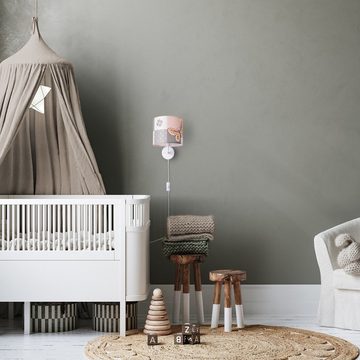 Paco Home Wandleuchte Cosmo 220, ohne Leuchtmittel, Lampe Kinderzimmer Stecker âˆ…18cm Schmetterling Kabel 3m E14