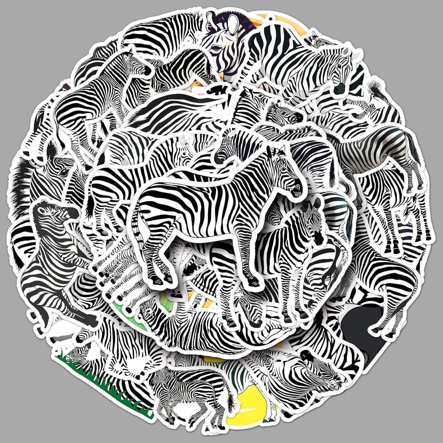LuxusKollektion Laptop-Aufkleber Aufkleber 50er Vinyl wasserdicht Laptop Auto Graffiti Tier Zebra