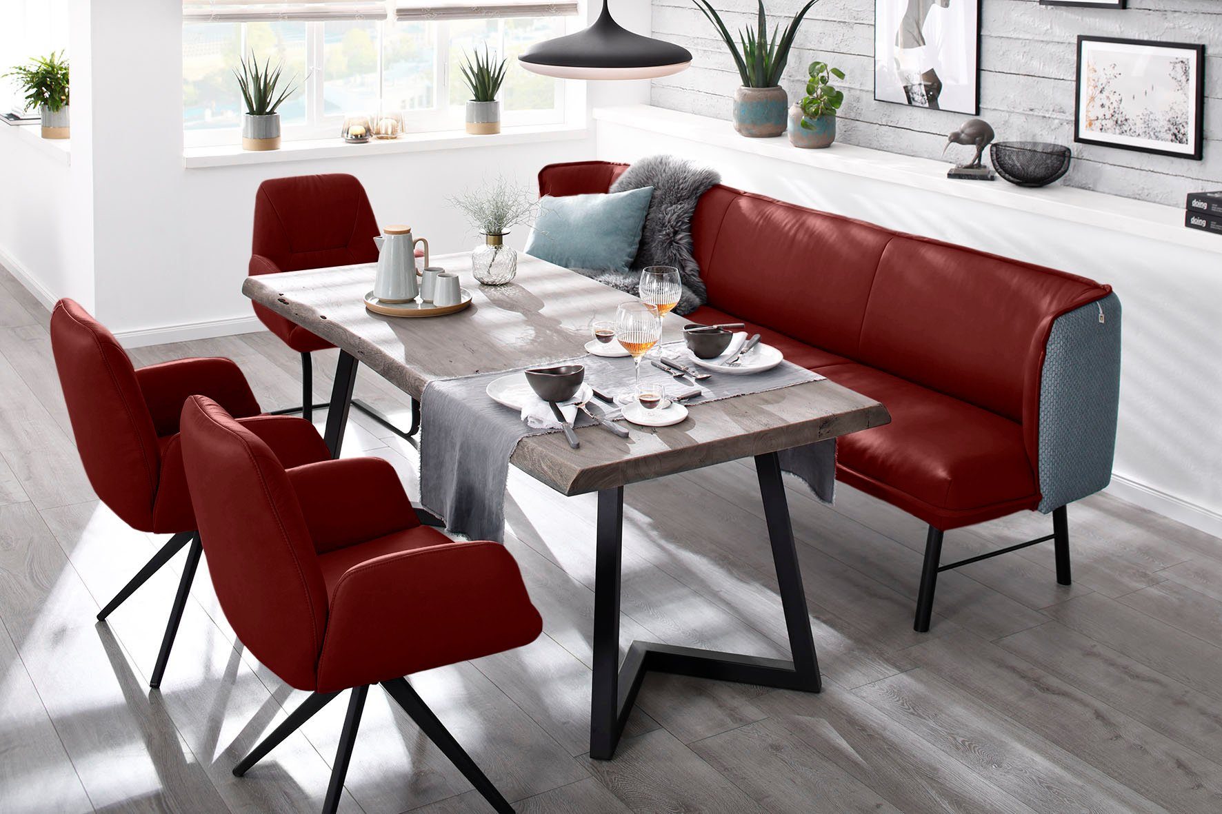 W.SCHILLIG Freischwinger ole, Gestell in Schwarz pulverbeschichtet