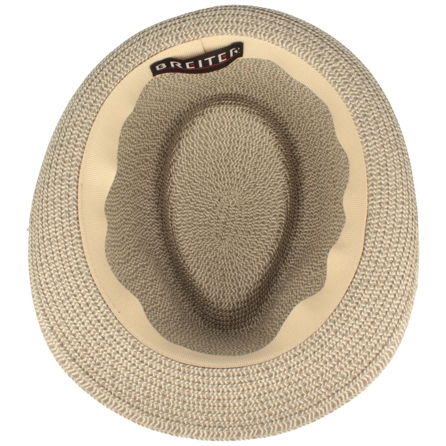 Breiter Strohhut Rollbarer Trilby mit 50+ grau mel. UV-Schutz