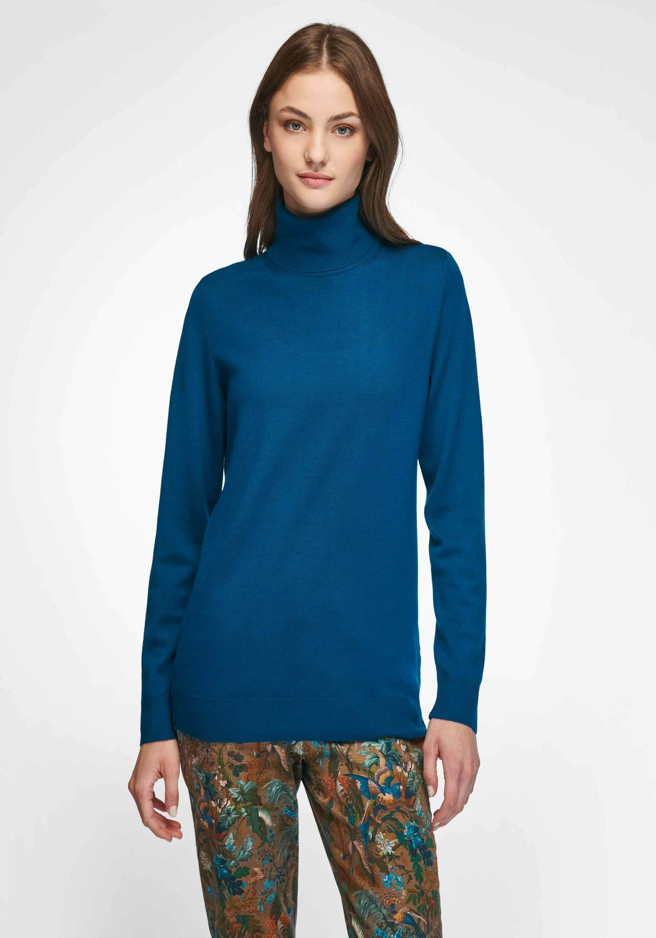 Peter Hahn Strickpullover new wool petrol