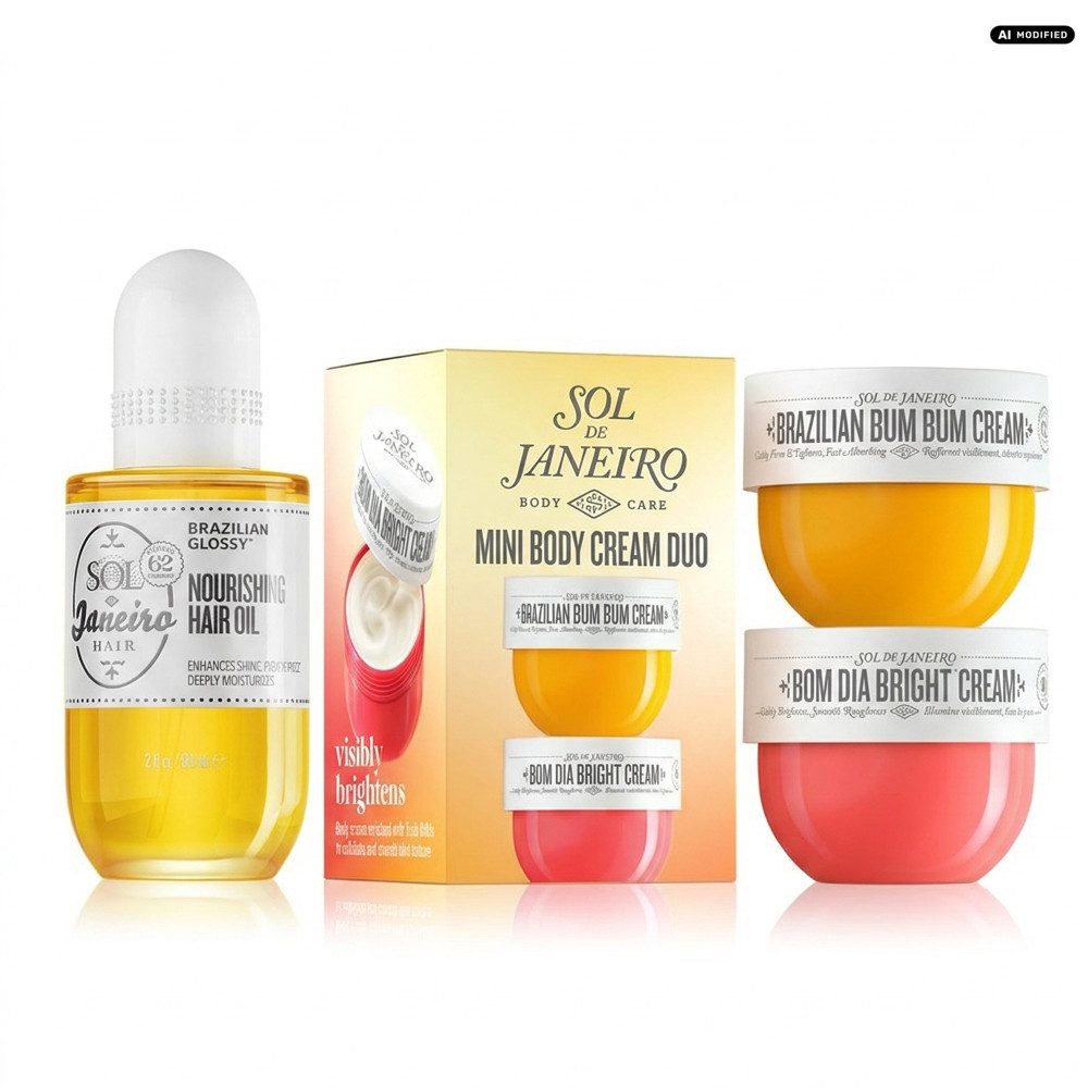 Sol de Janeiro Haaröl Sol de Janeiro Hair Oil und Mini Body Cream Pflege Duo, Pflegendes Haaröl und Body Cream im praktischen Duo