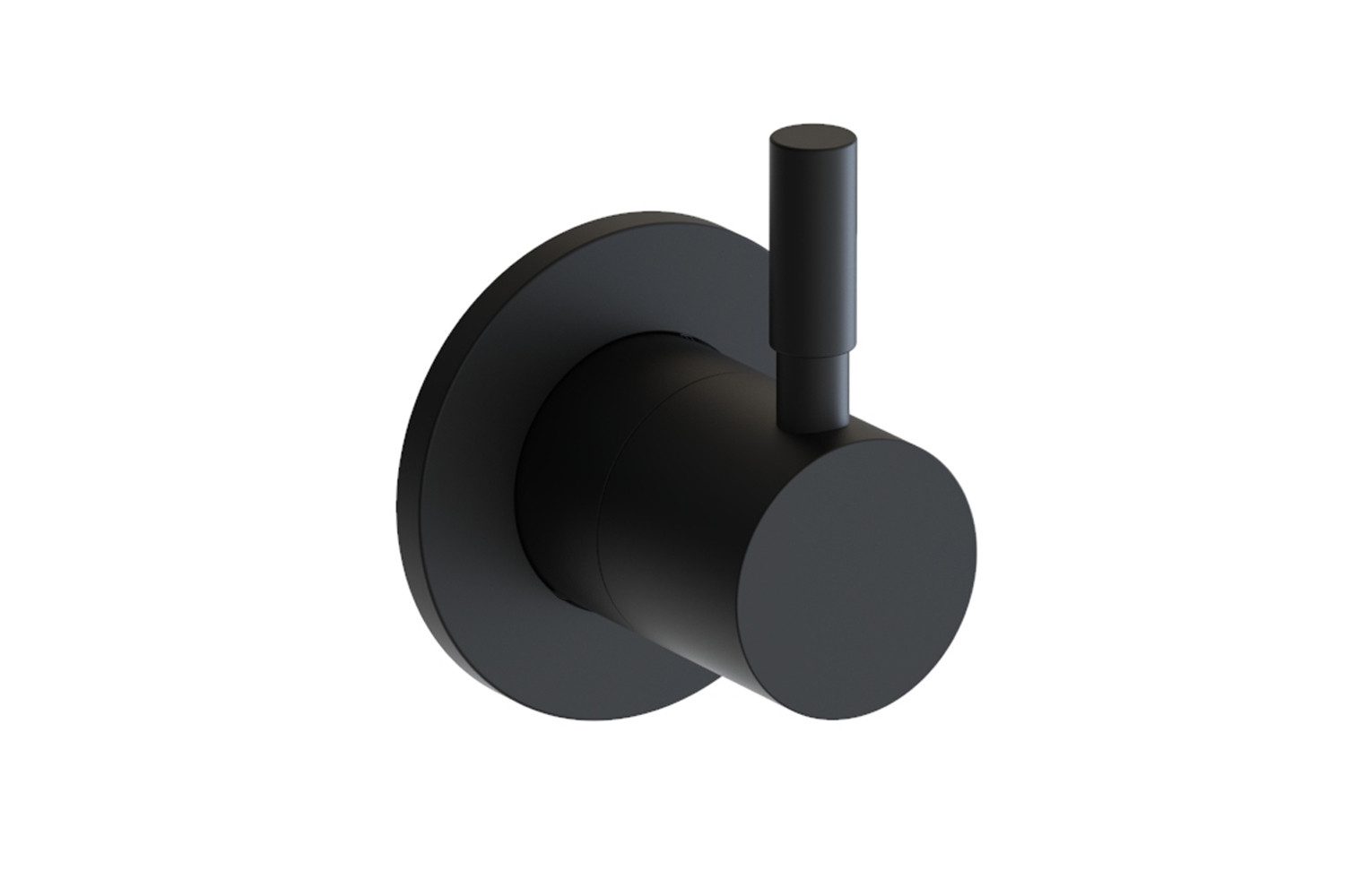 Aqua Bagno Absperrventil Schwarzes Unterputzventil – Modernes Design für Dusch-WCs und Биде, (Messing, schwarz matt beschichtet, 1-tlg., Wandarmatur rund), Inkl. Grundkörper