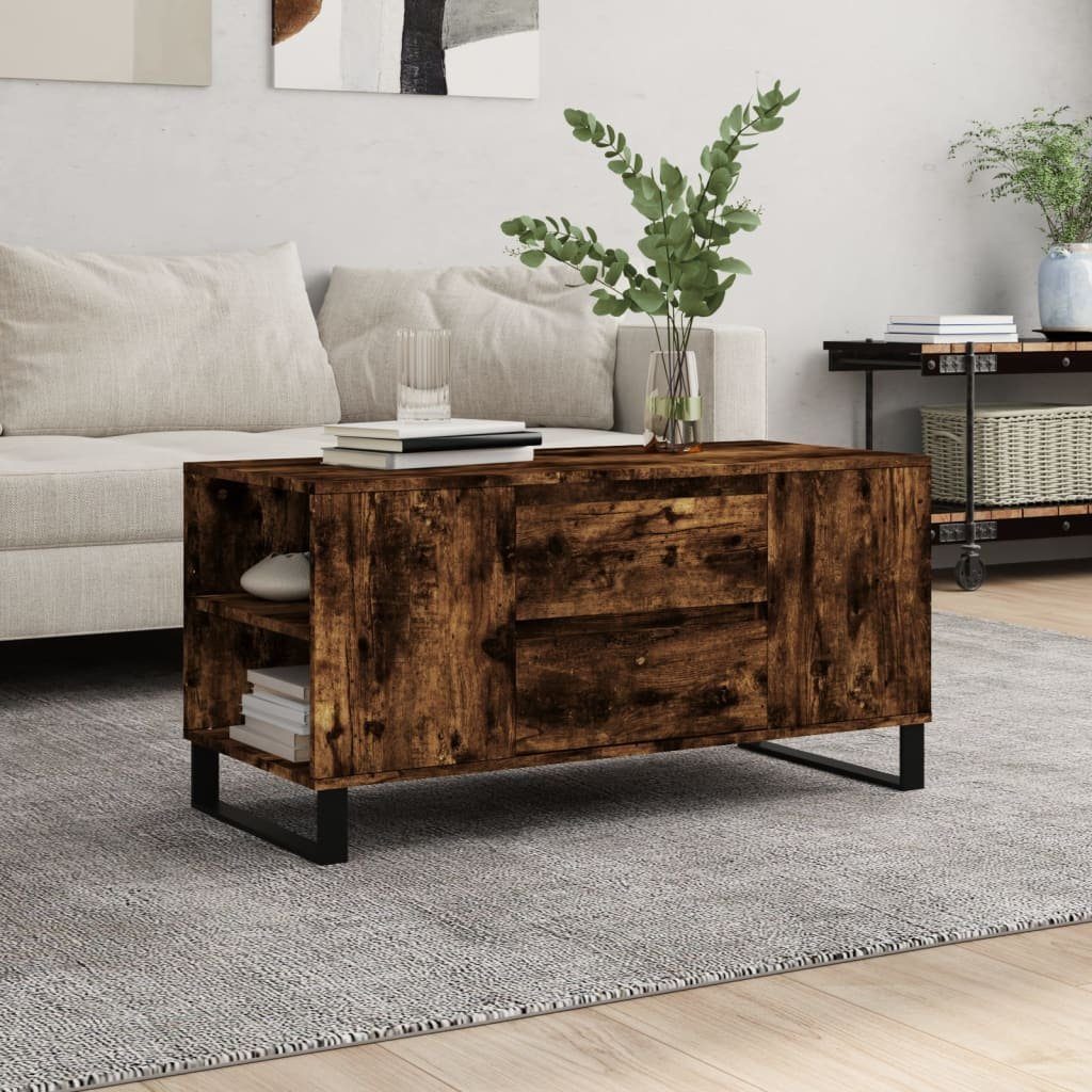 Räuchereiche vidaXL Couchtisch Couchtisch Räuchereiche (1-St) cm Holzwerkstoff 102x44,5x50 | Räuchereiche