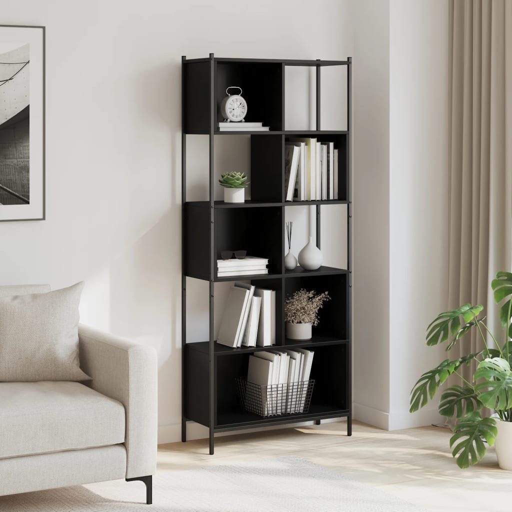 vidaXL Bücherregal Bücherregal Schwarz 72x28x172 cm günstig online kaufen