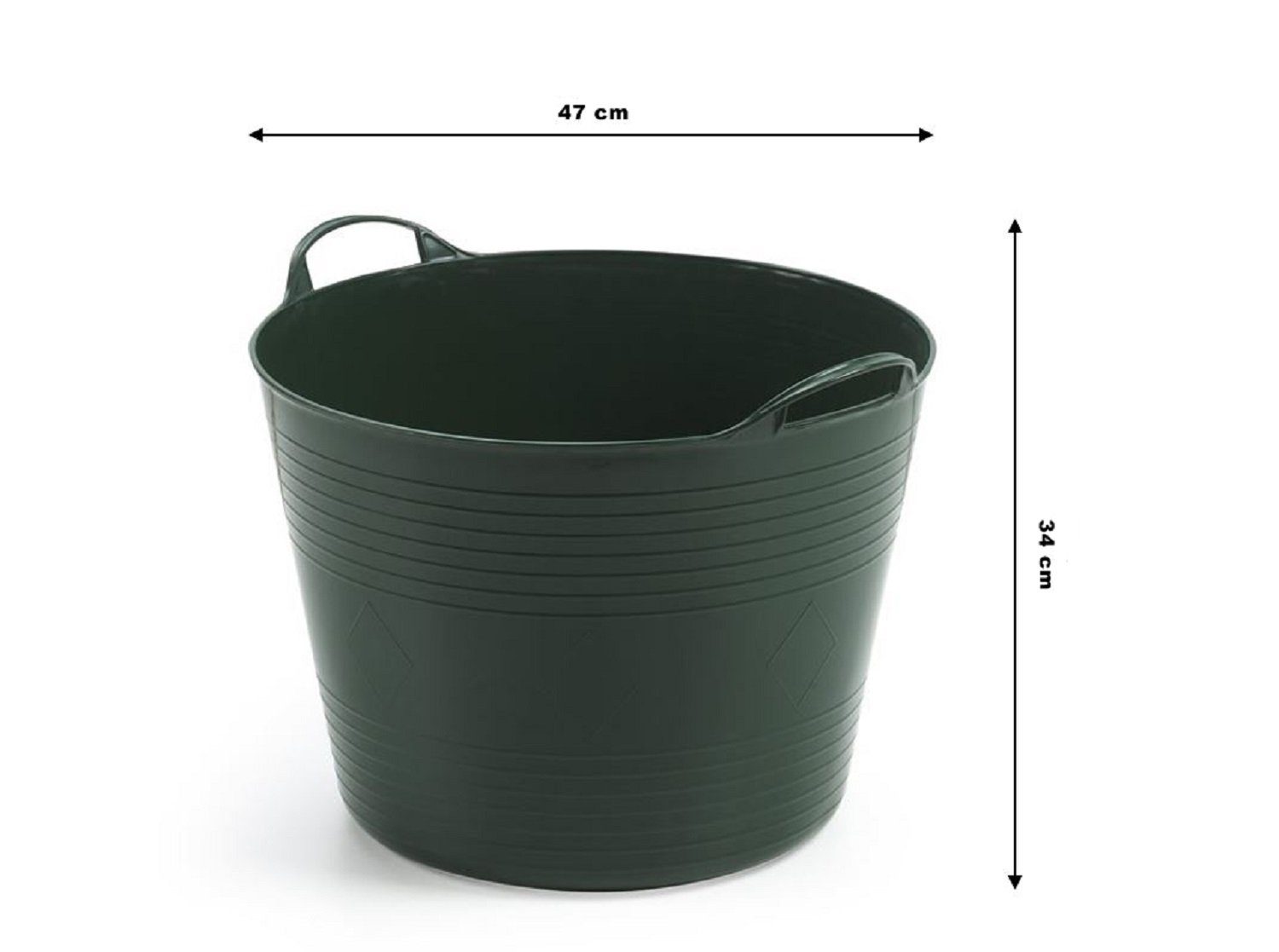 Kreher Aufbewahrungskorb Set: 4 Flexibler x 40 (Grün) Mehrzweckkorb Liter
