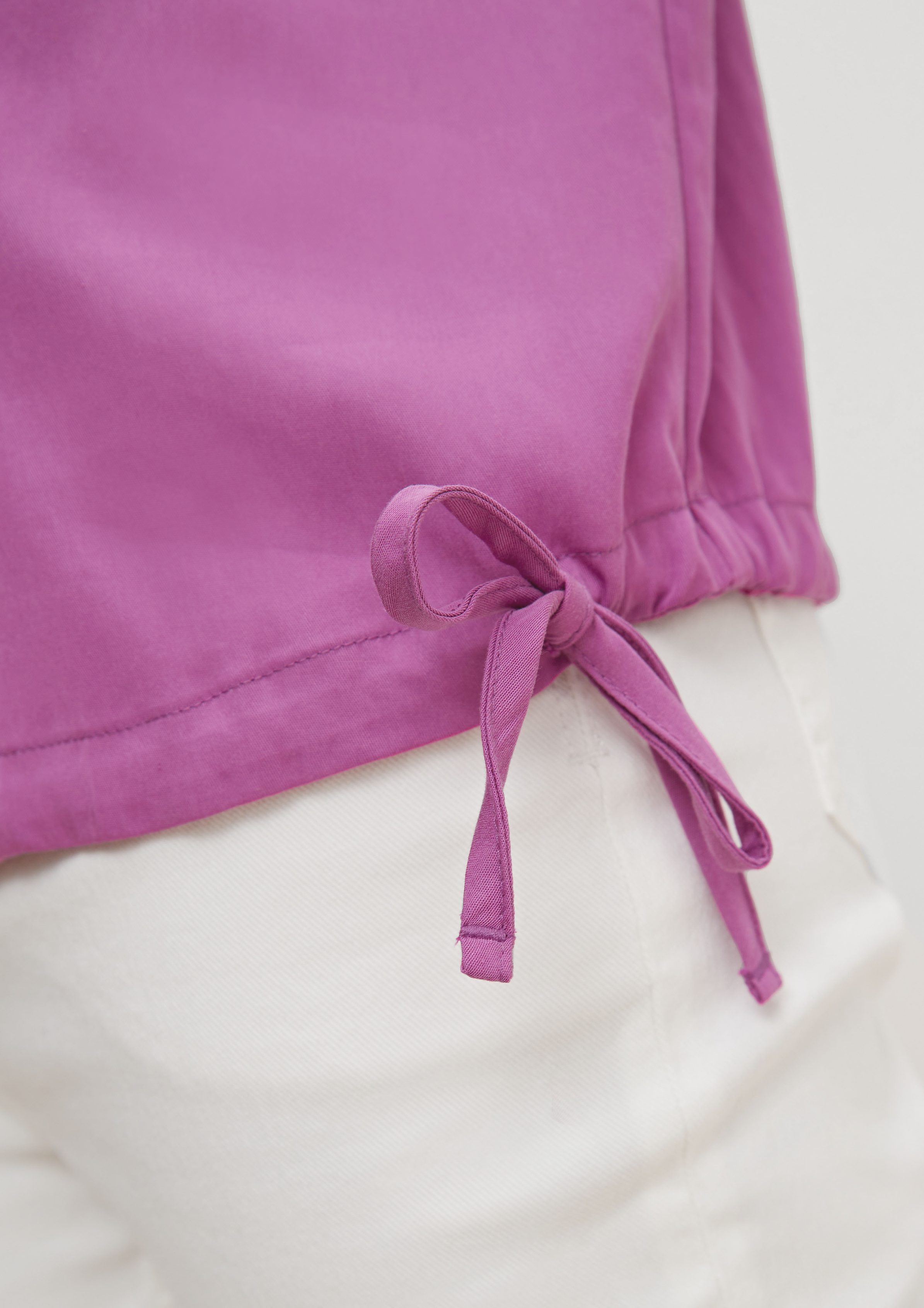 3/4-Arm-Shirt Tunnelzug comma Bluse pink casual identity mit
