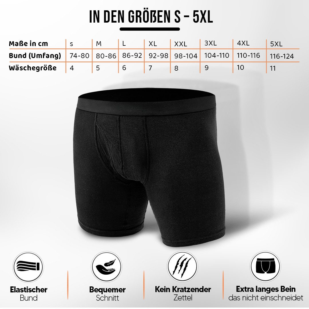 Papas Shorts Boxershorts Herren, Extra Lang (Packung, 3er-Pack) aus weichem Modal mit extra Beinlänge gegen Zwicken im Schritt