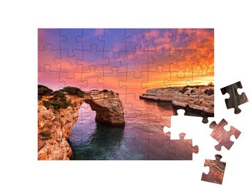 puzzleYOU Puzzle Praia de Albandeira, Küste der Algarve, Portugal, 48 Puzzleteile, puzzleYOU-Kollektionen Portugal