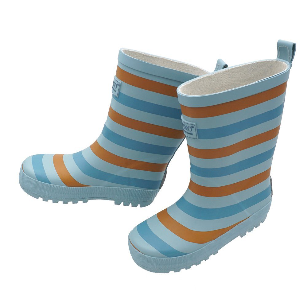 MAXIMO Gummistiefel 'Streifen' Jerseyfutter, Alloverprint Gummistiefel blue