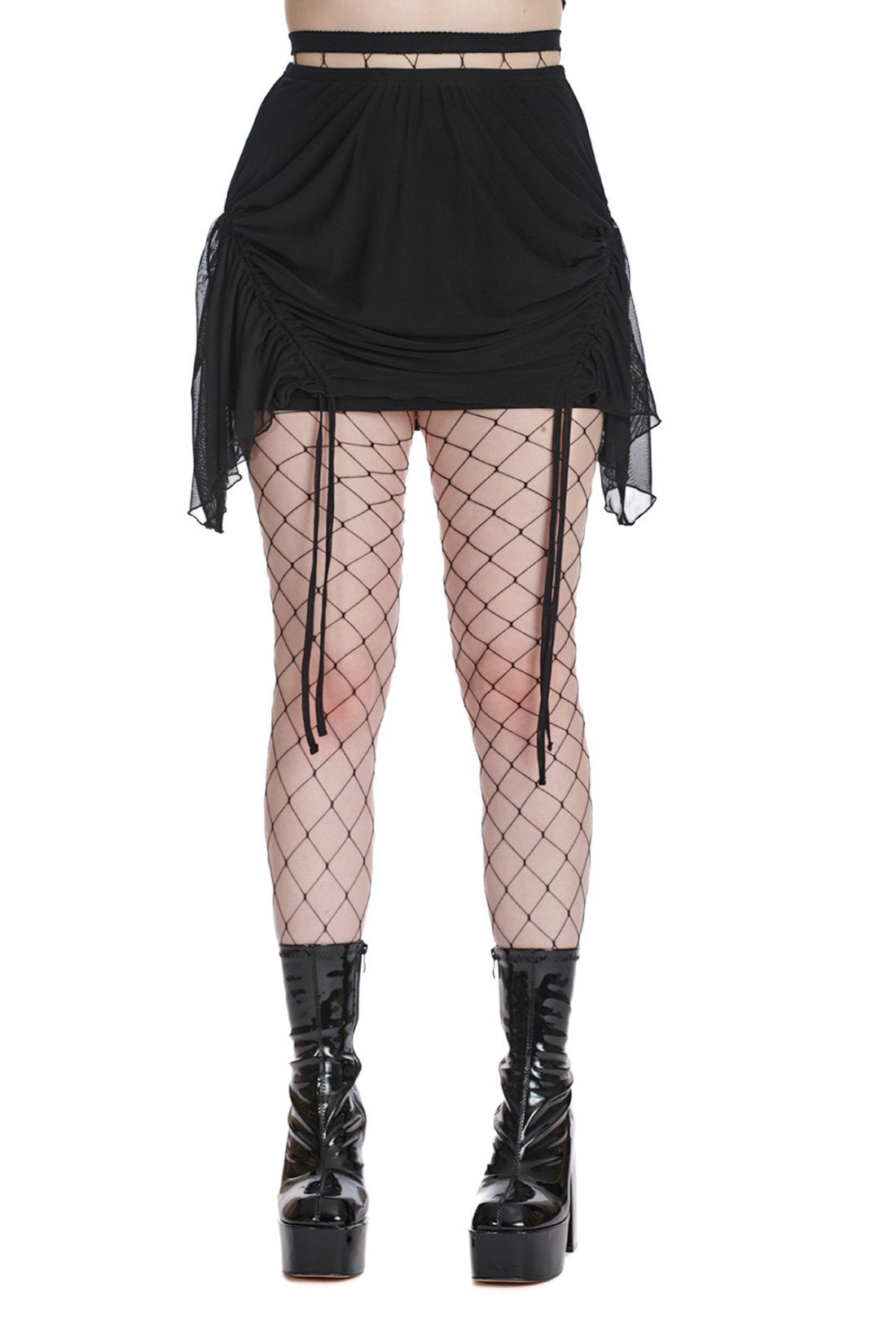 Banned A-Linien-Rock Tattered Threads Gothic Industrial Cyber Goth