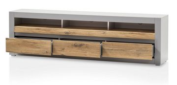 Furn.Design Lowboard Tamaris (TV Unterschrank in grau mit Eiche, Breite 217 cm), mit Soft-Close-Funktion
