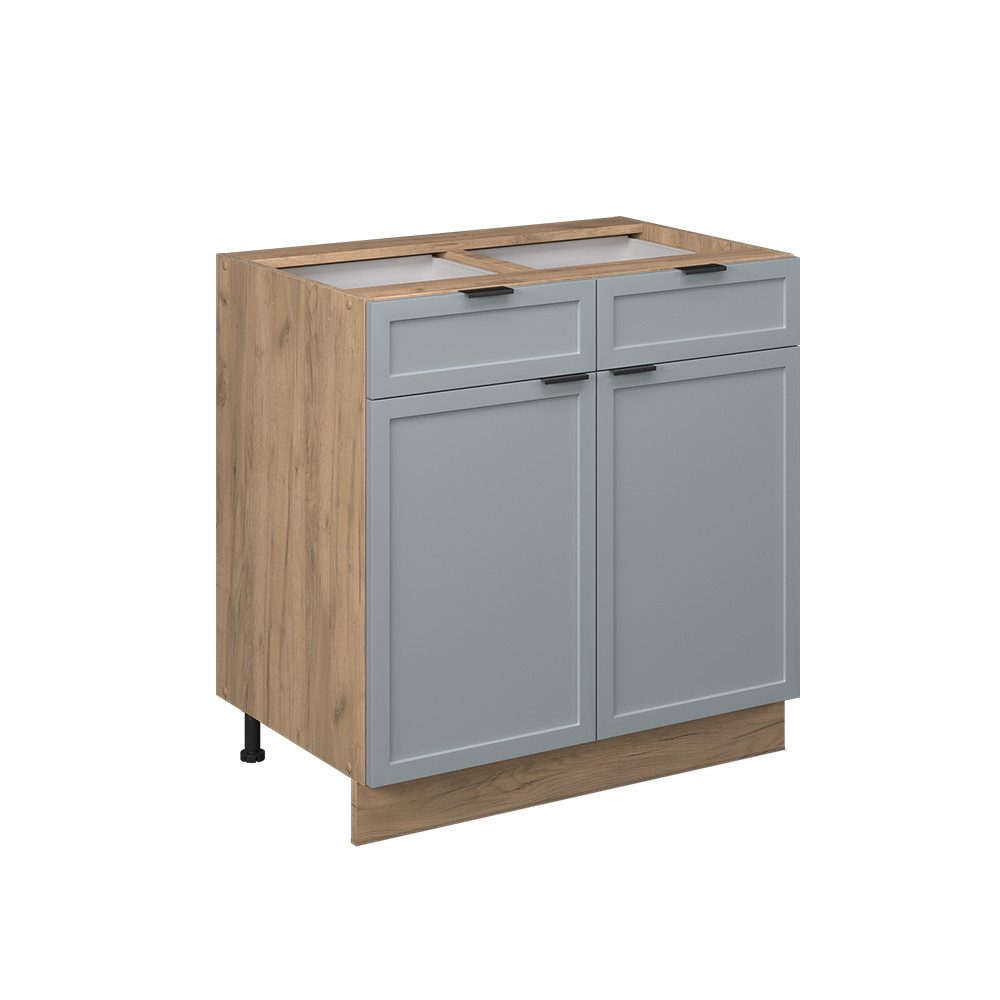 Vicco Unterschrank Fame-Line, Hellblau-grau/Goldkraft Eiche, 80 günstig online kaufen