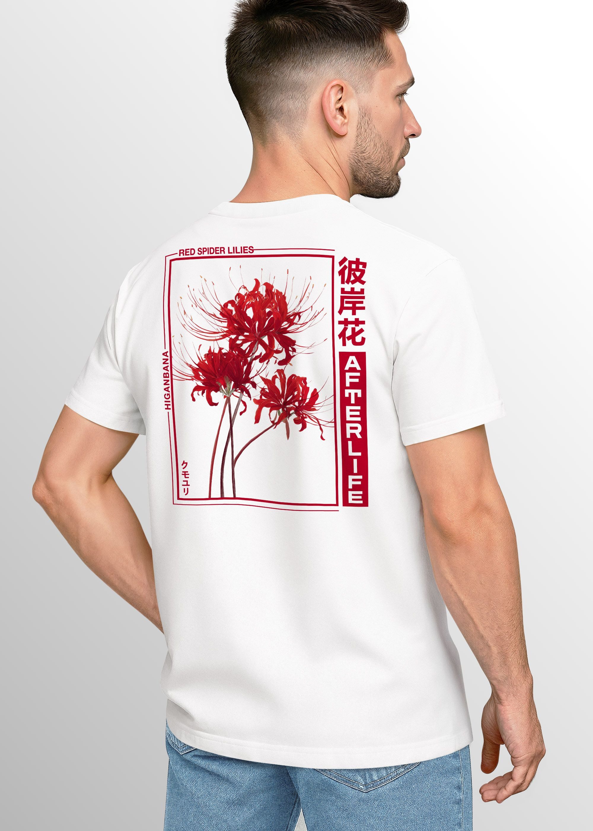 Neverless Print-Shirt Backprint TShirt Herren Japan Schriftzeichen Asien Urban Fashion mit Print – Bild 3 von 5