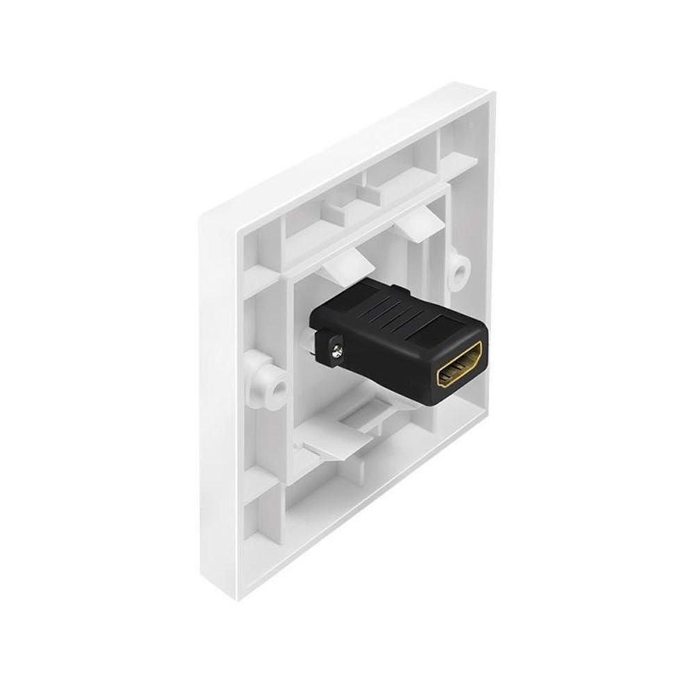 Buchse x mit HDMI AH0017, weiß 1 Steckdose Wand Anschlussdose 86x86mm Wanddose LogiLink