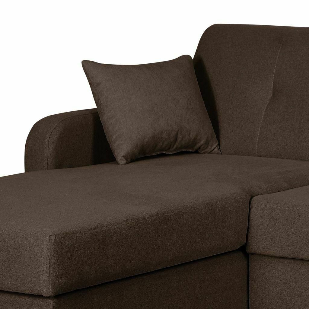 Ecksofa Couch Design Textil Polster Leder Sofa, JVmoebel Bettfunktion Schlafsofa