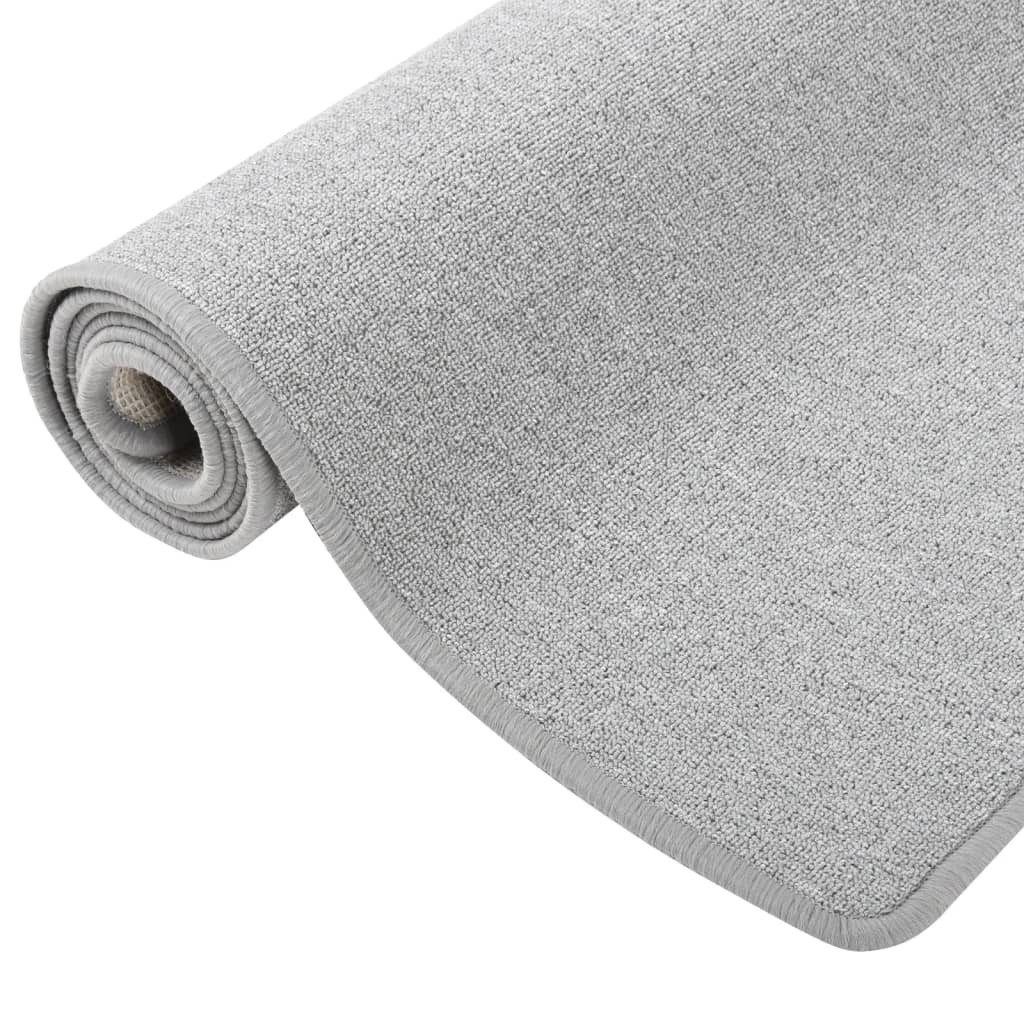 vidaXL Teppich Teppichläufer Hellgrau 80x150 cm, günstig online kaufen