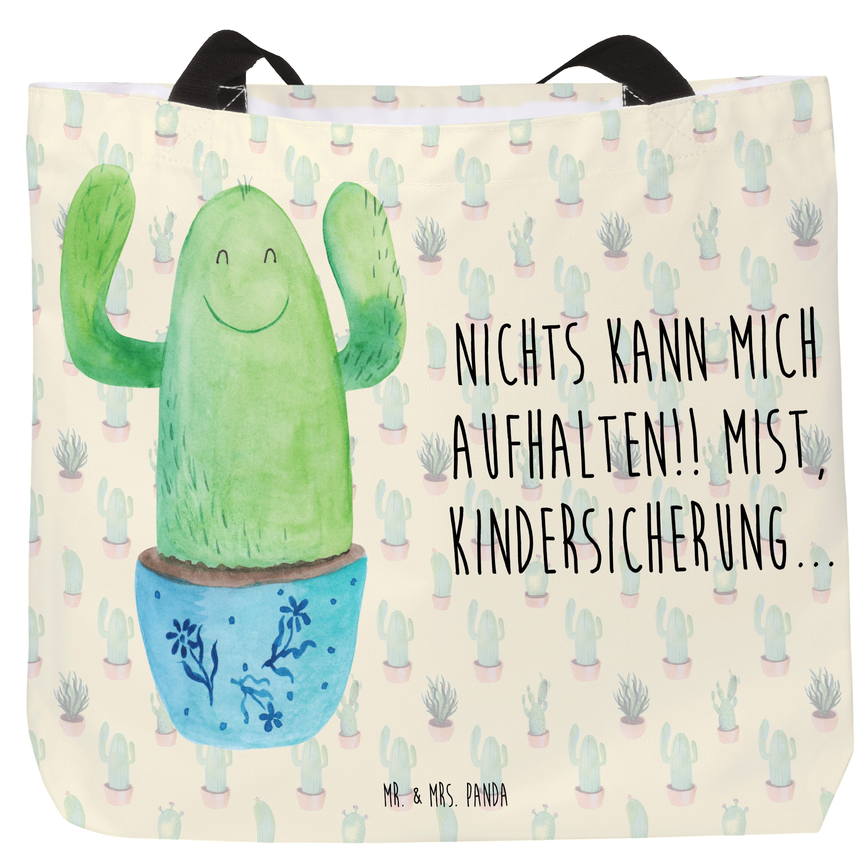 Shopper Kaktus Happy, Reisetasche, Kaktus Grün, Motivation, Ausbildung, Lapto