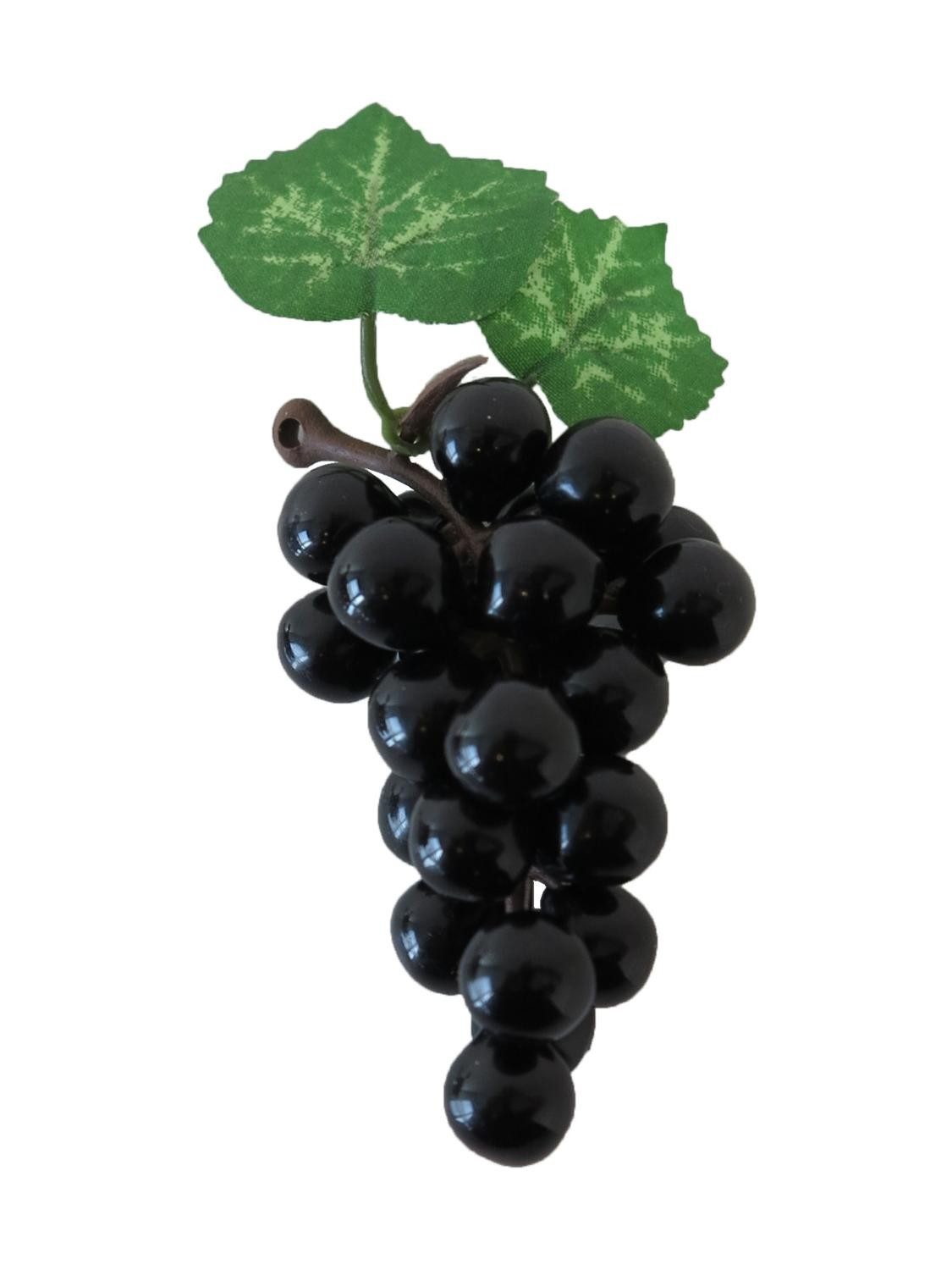 Kunstpflanze Künstliches Obst Weintrauben SHEBEI, schwarz, 8 cm, Ø4 cm Weinrebe, artplants, Höhe 8.0 cm