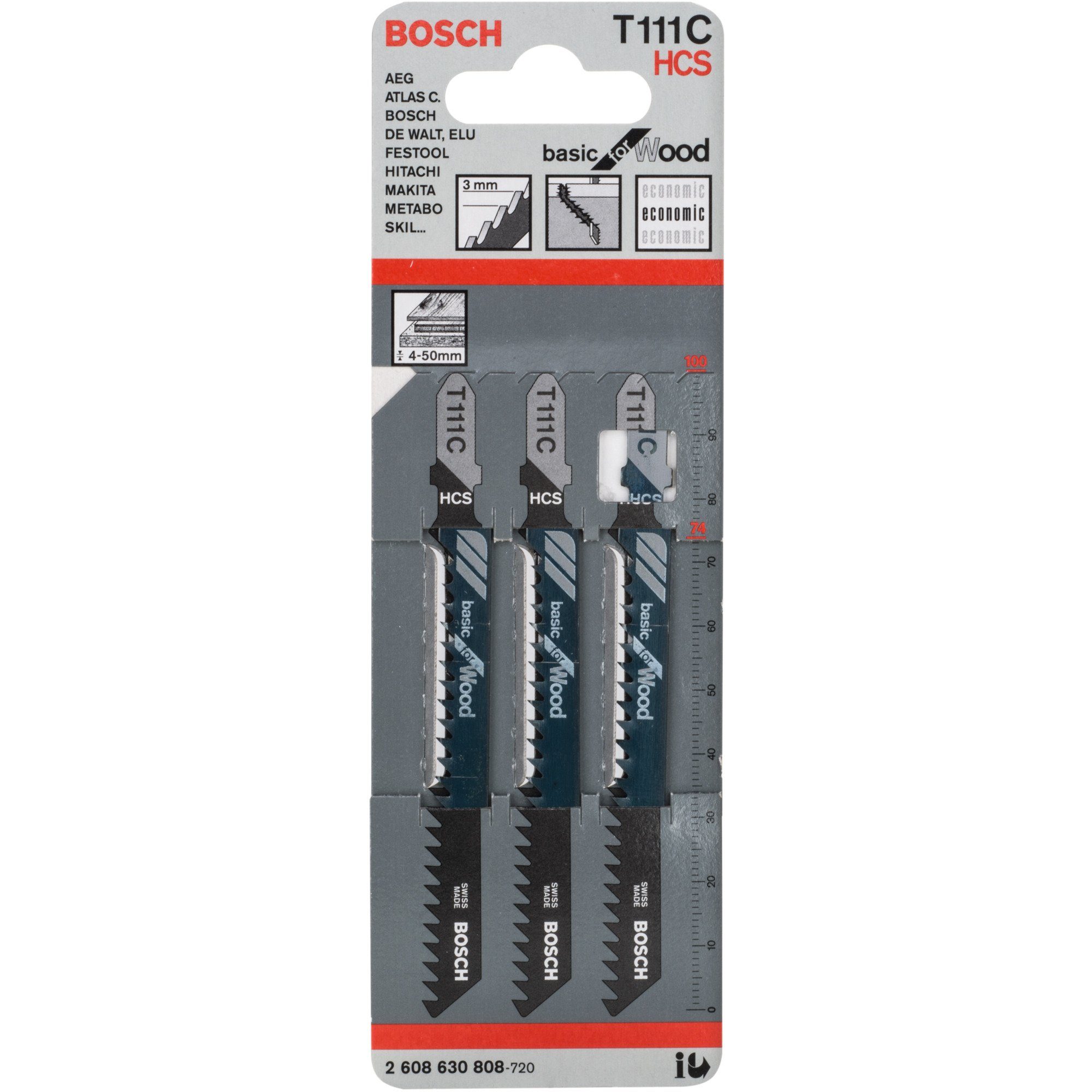 Bosch Professional Sägeblatt Bosch Professional Stichsägeblatt T 111 C Basic