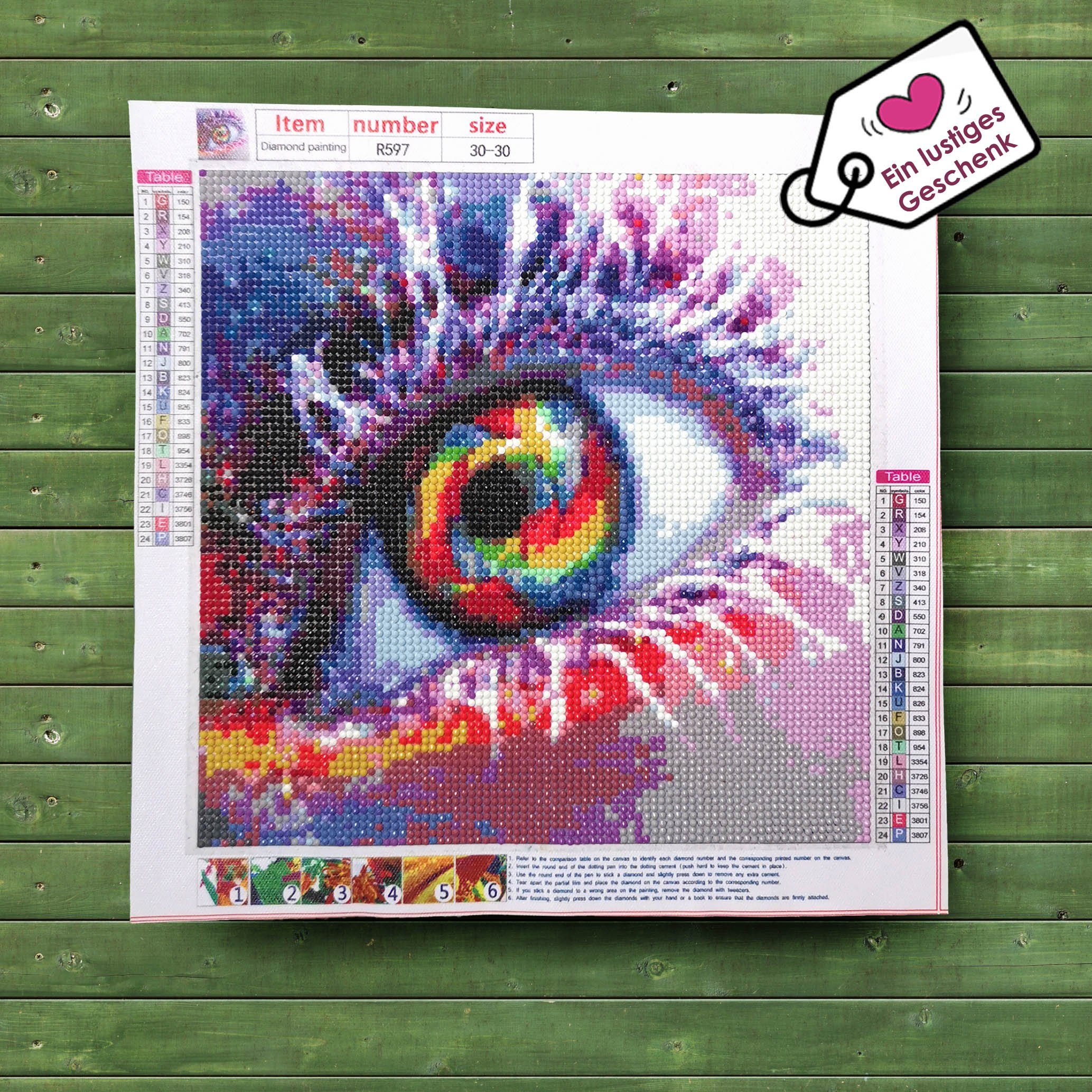 GOLDEN Kreativset GOLDEN Diamond Painting zubehör bilder Weihnachten -Augen