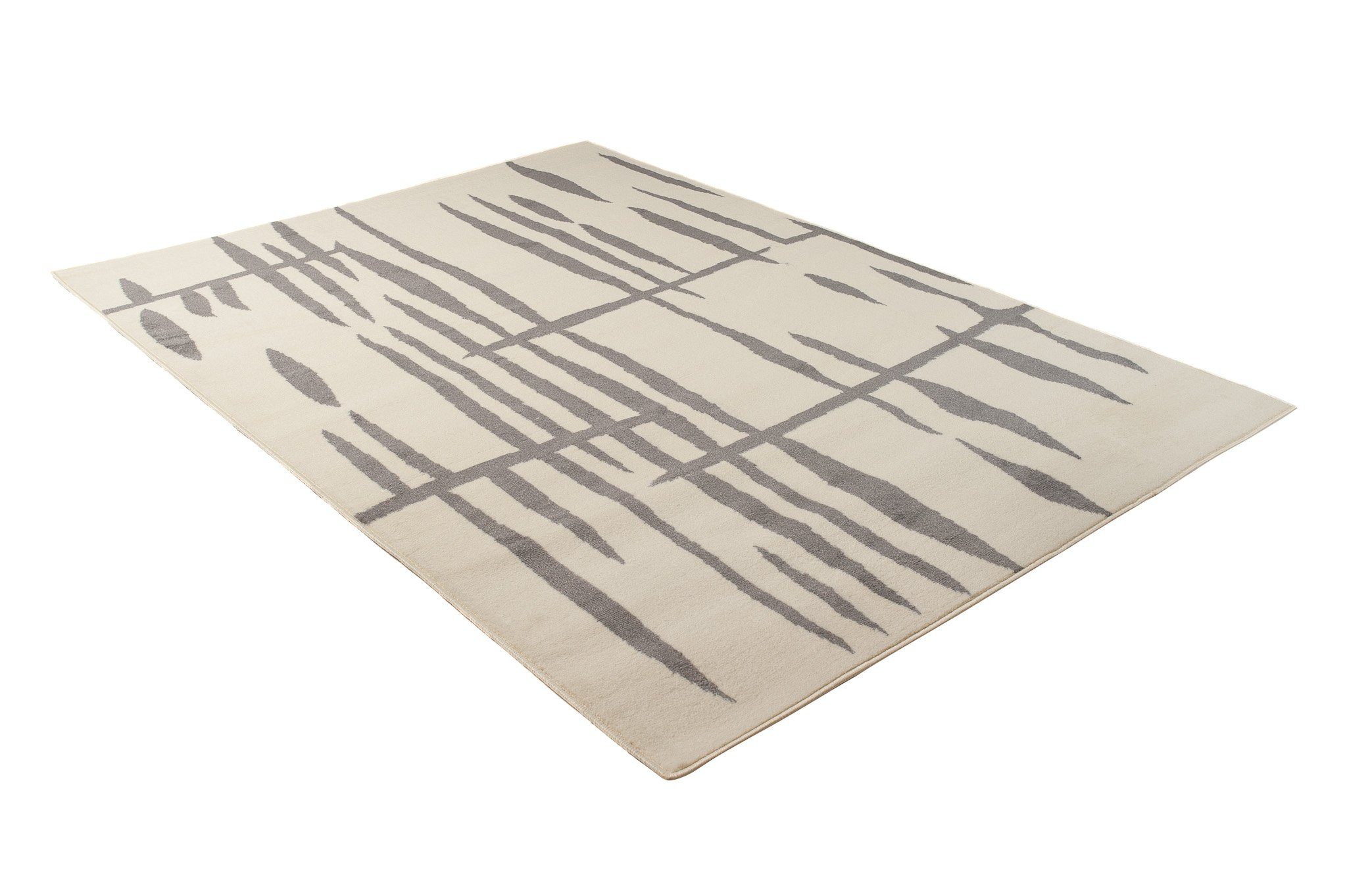 Designteppich Modern Teppich Geometrisch GRAU, pflegeleicht Farbecht, geeignet, Mazovia, 190 Fußbodenheizung, Wohnzimmerteppich Pflegeleicht, und 130 x Allergiker Kurzflor Robust cm