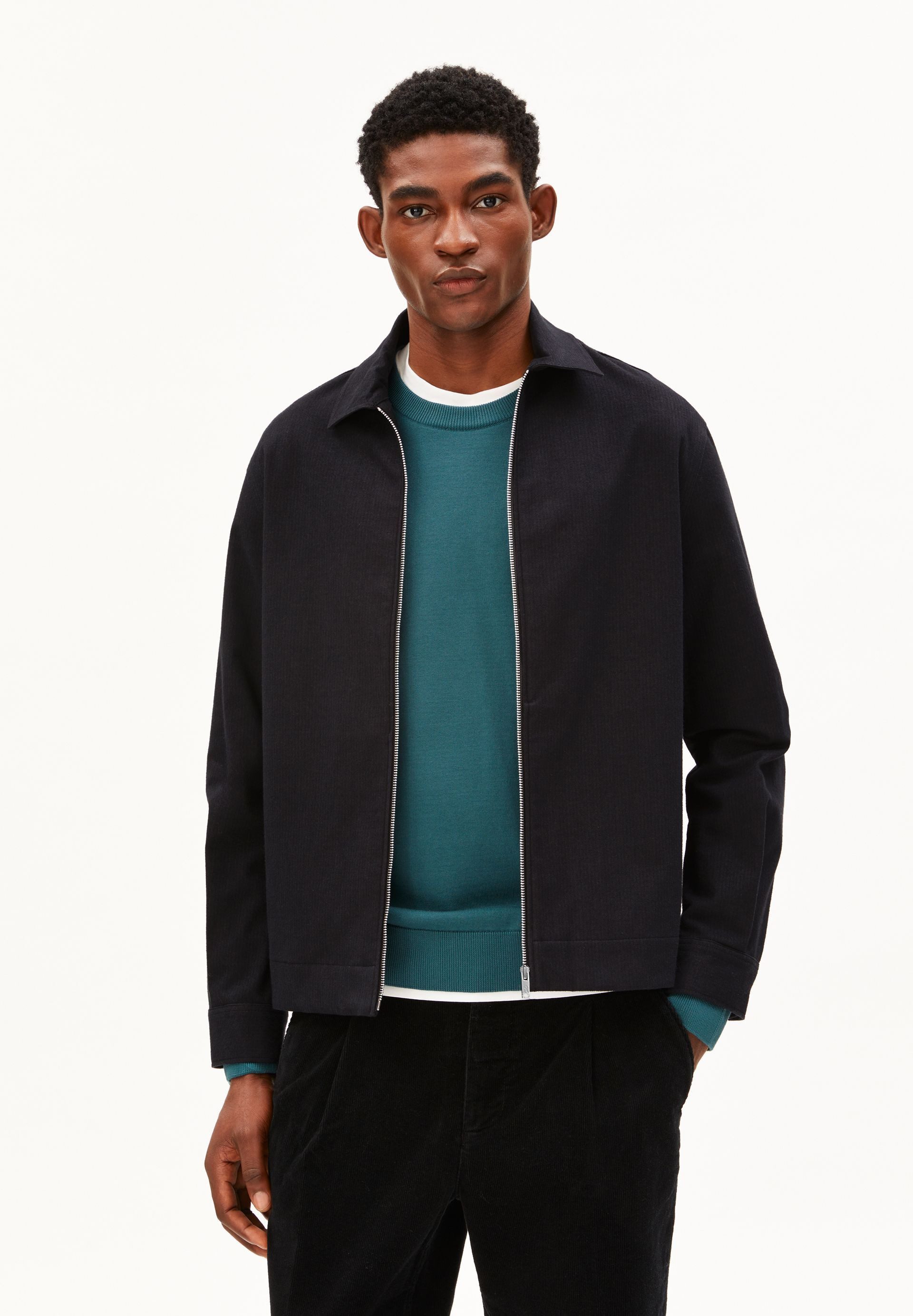 Hemdjacke STRUCTURE Jacke aus Bio-Baumwoll Mix