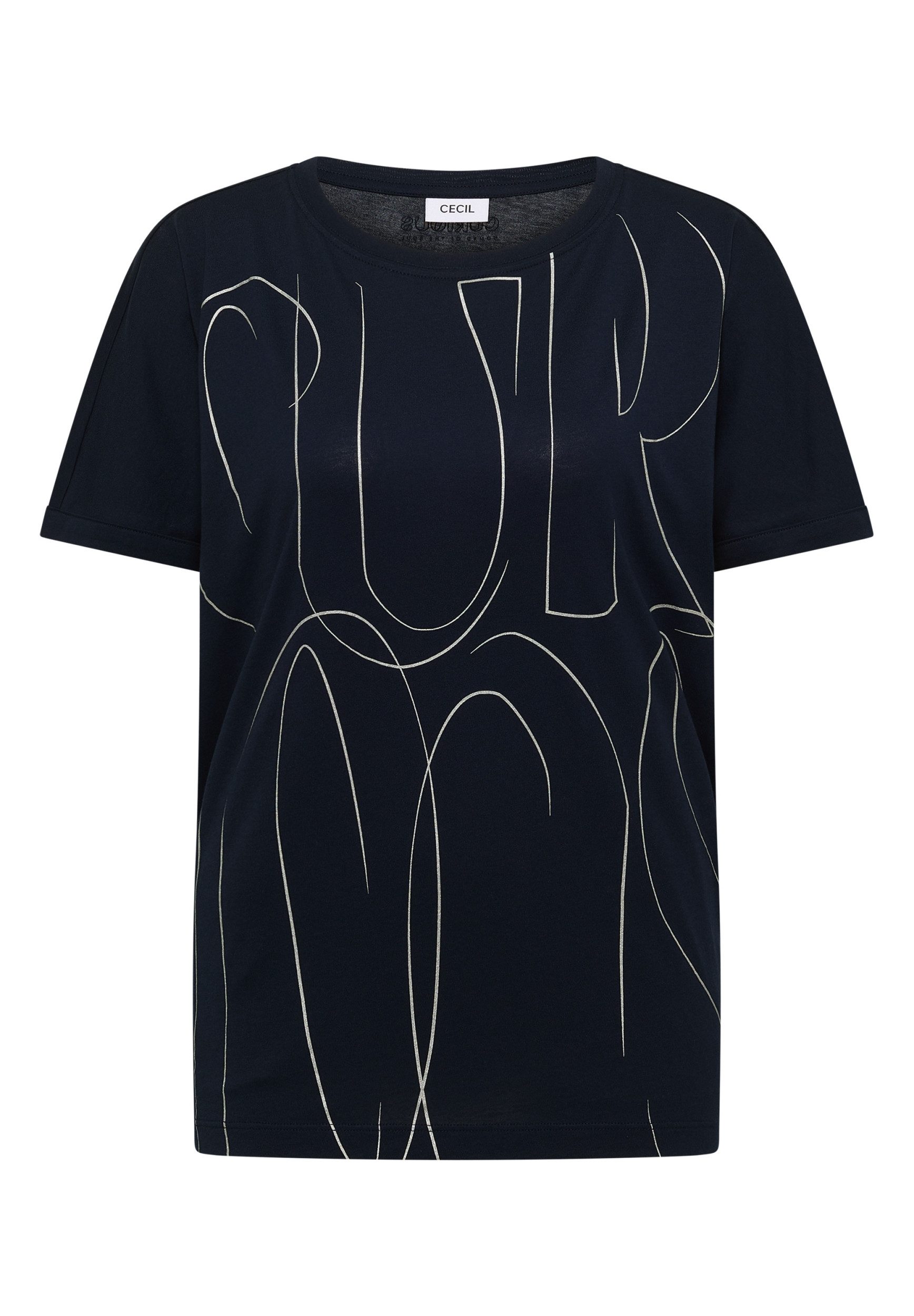 CECIL Langarmshirt Big Curious FP T-Shirt günstig online kaufen