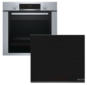 BOSCH Backofen-Set Kindersicherung mit Induktionskochfeld DirectSelect - autark, 60 cm